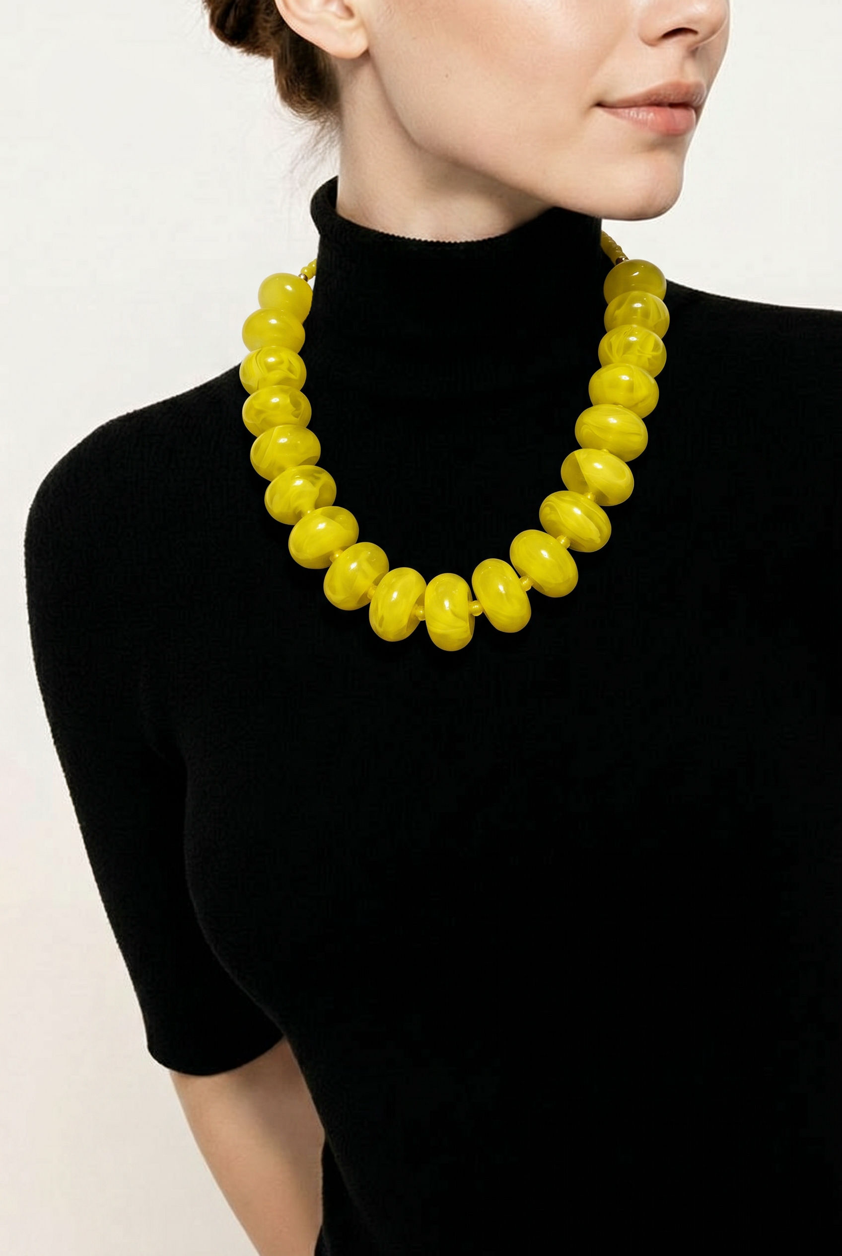 Chunky Donut Beaded Statement Necklace