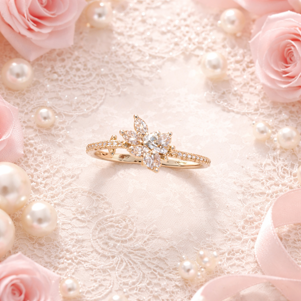 Gold-filled Dainty Leaf Ring