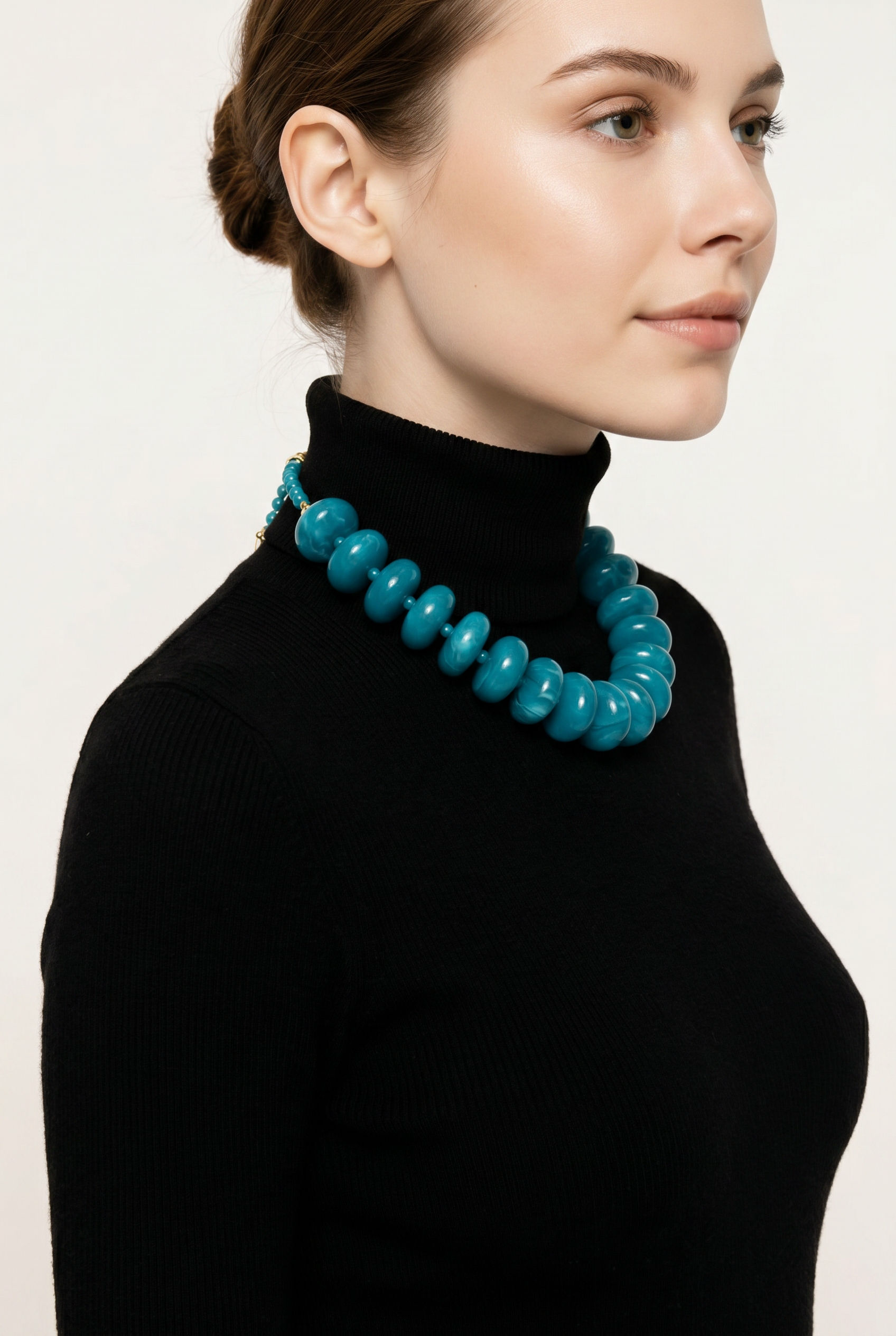 Chunky Donut Beaded Statement Necklace