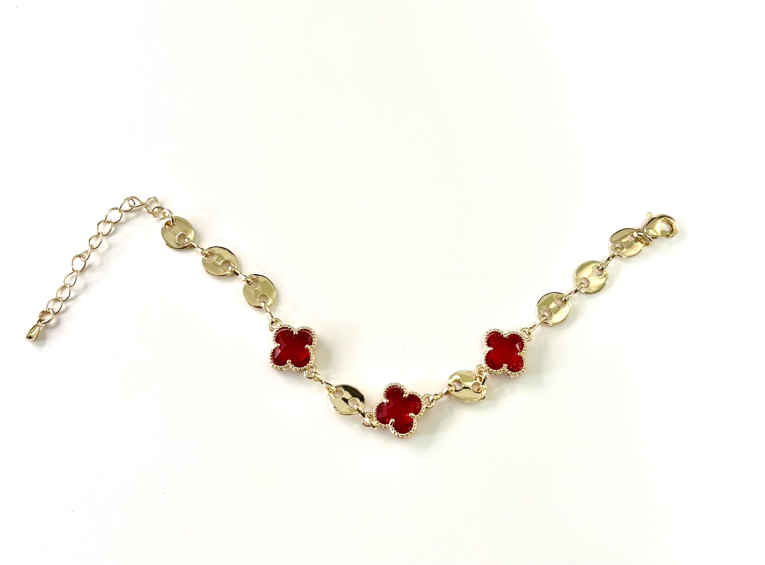 Designer-Inspired Gold-Filled Clover Charm Bracelet