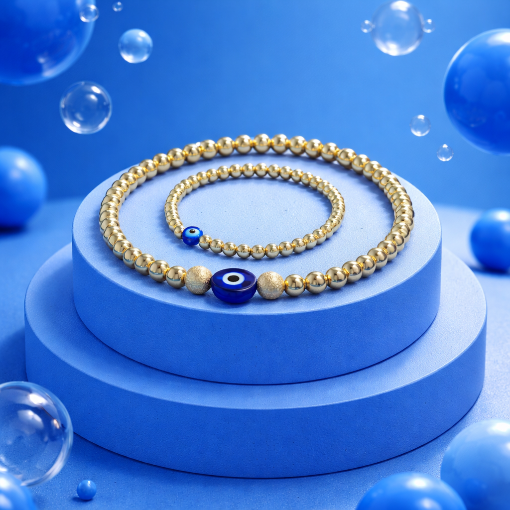 Eye of Fortune Beaded Bracelet Set
