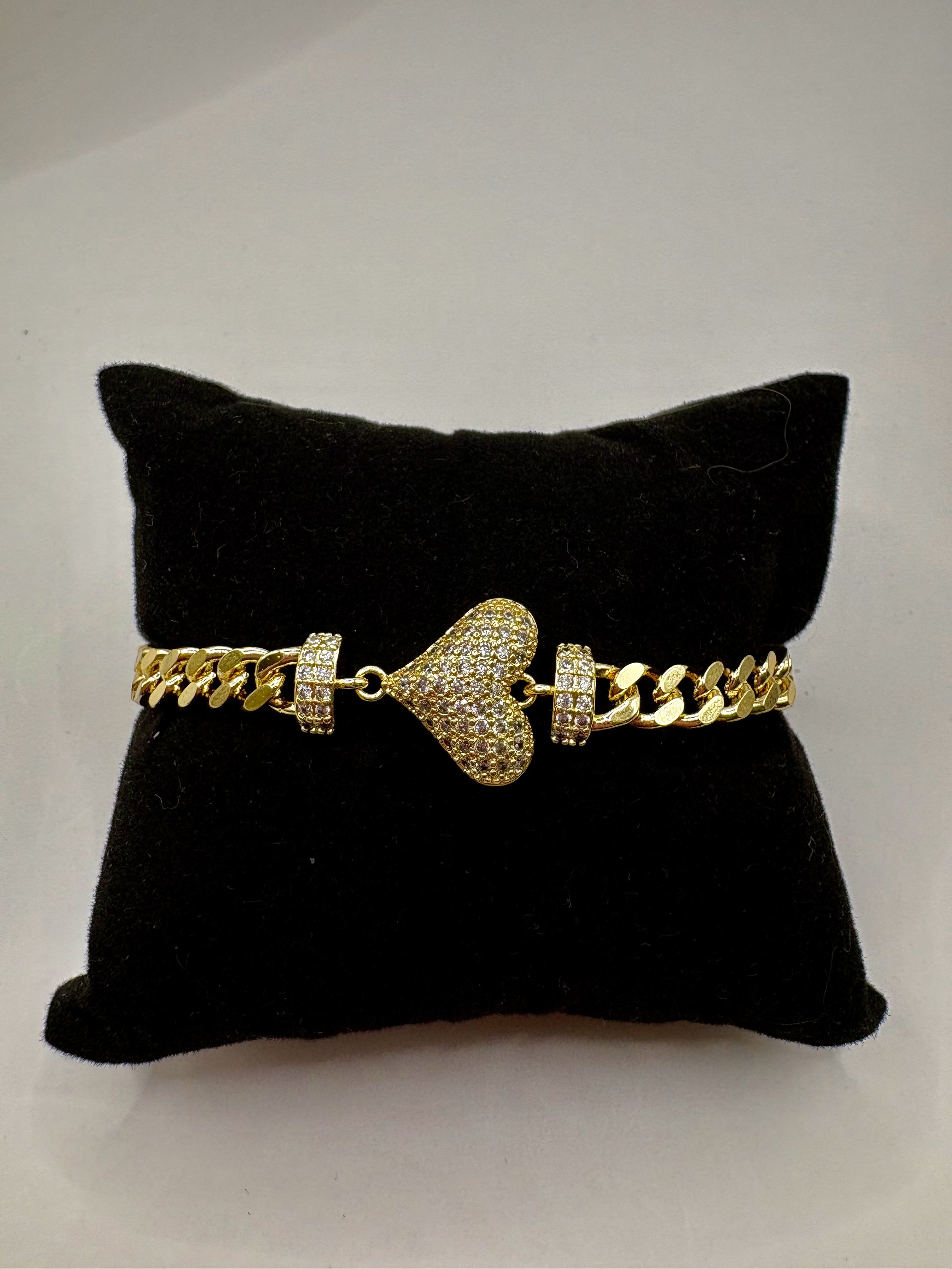 Gold-Filled Heart Crystal Bracelet