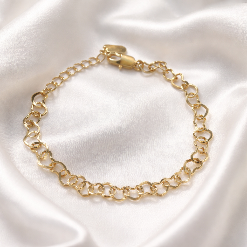 "Tangled Hearts" Gold-Filled Bracelet