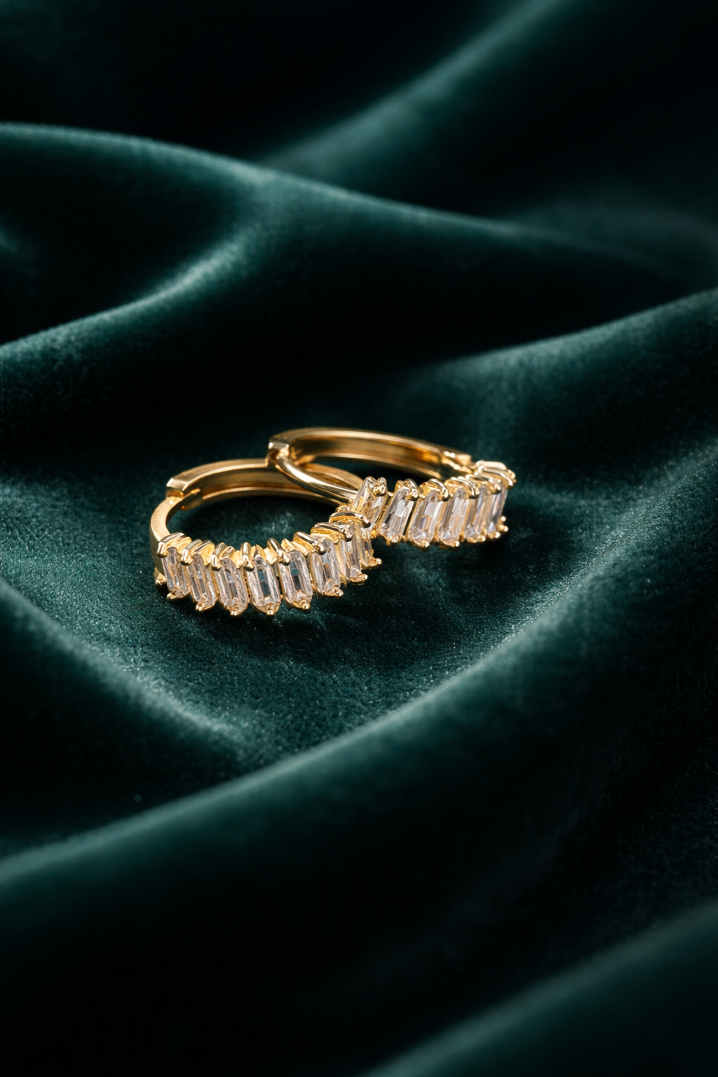 Elegance Gold-Filled Gemstone Hoop Earrings