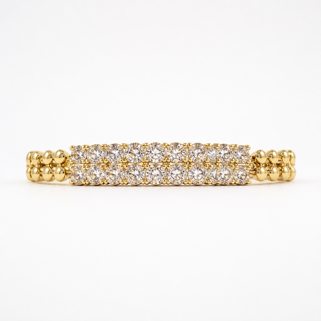 Luxe Elegance Gold Zirconia Bracelet