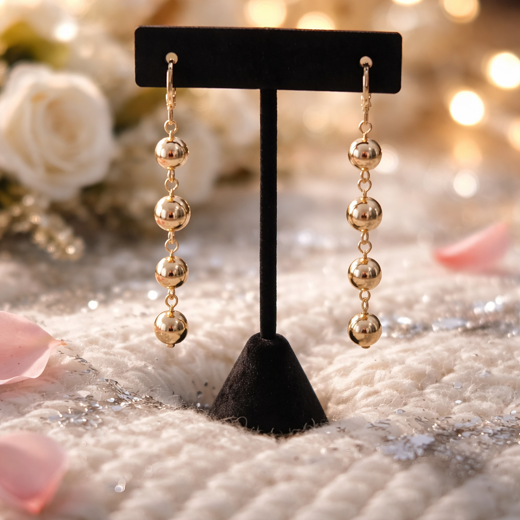 Golden Elegance Drop Earrings