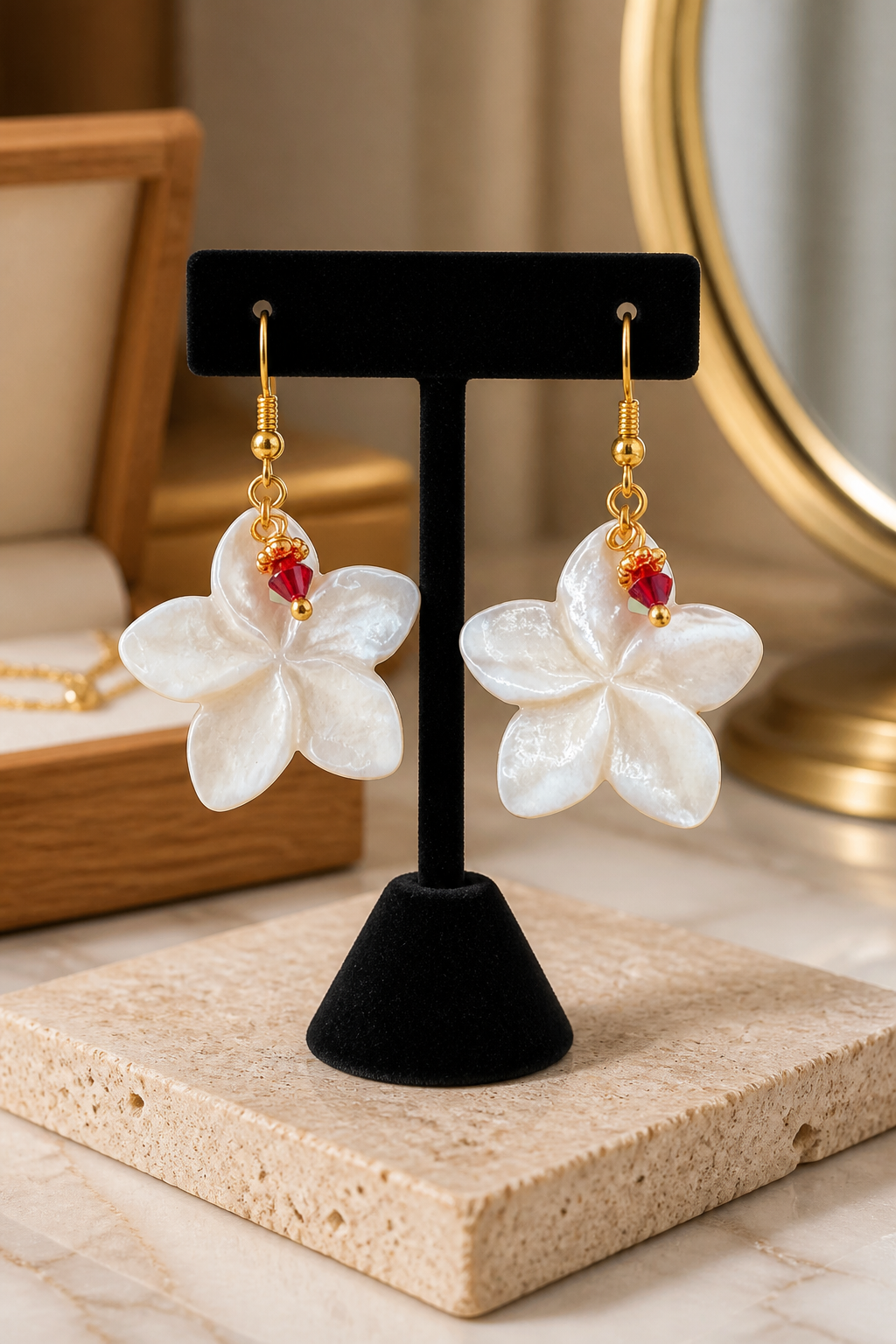 Nacre (Mother of Pearl) Blooming Earrings