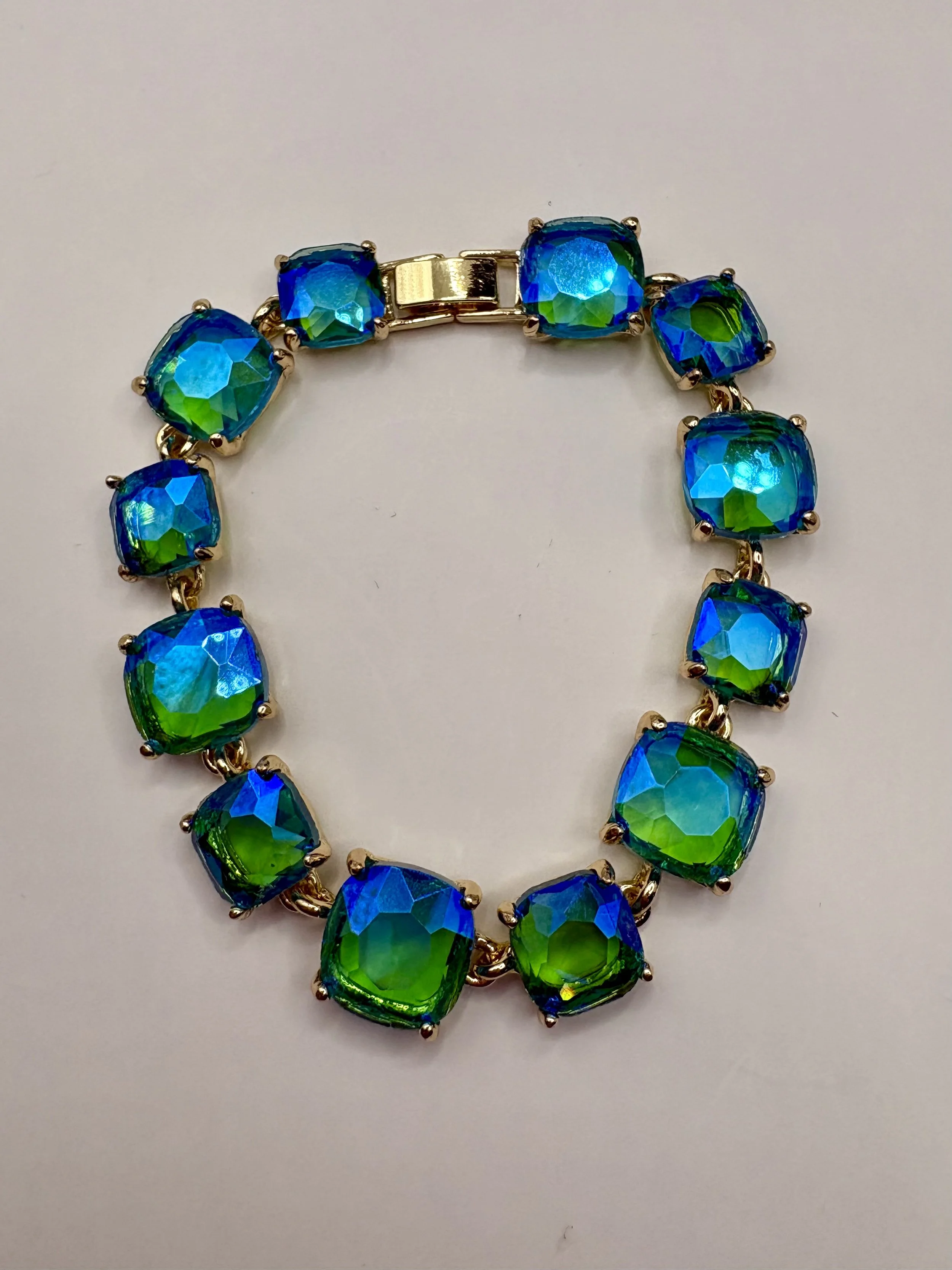 Rainbow Elegance Crystal Bracelet Set