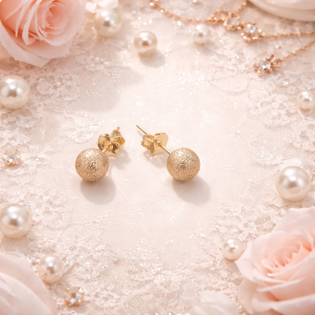 Gold-Filled Ball Stud Earrings