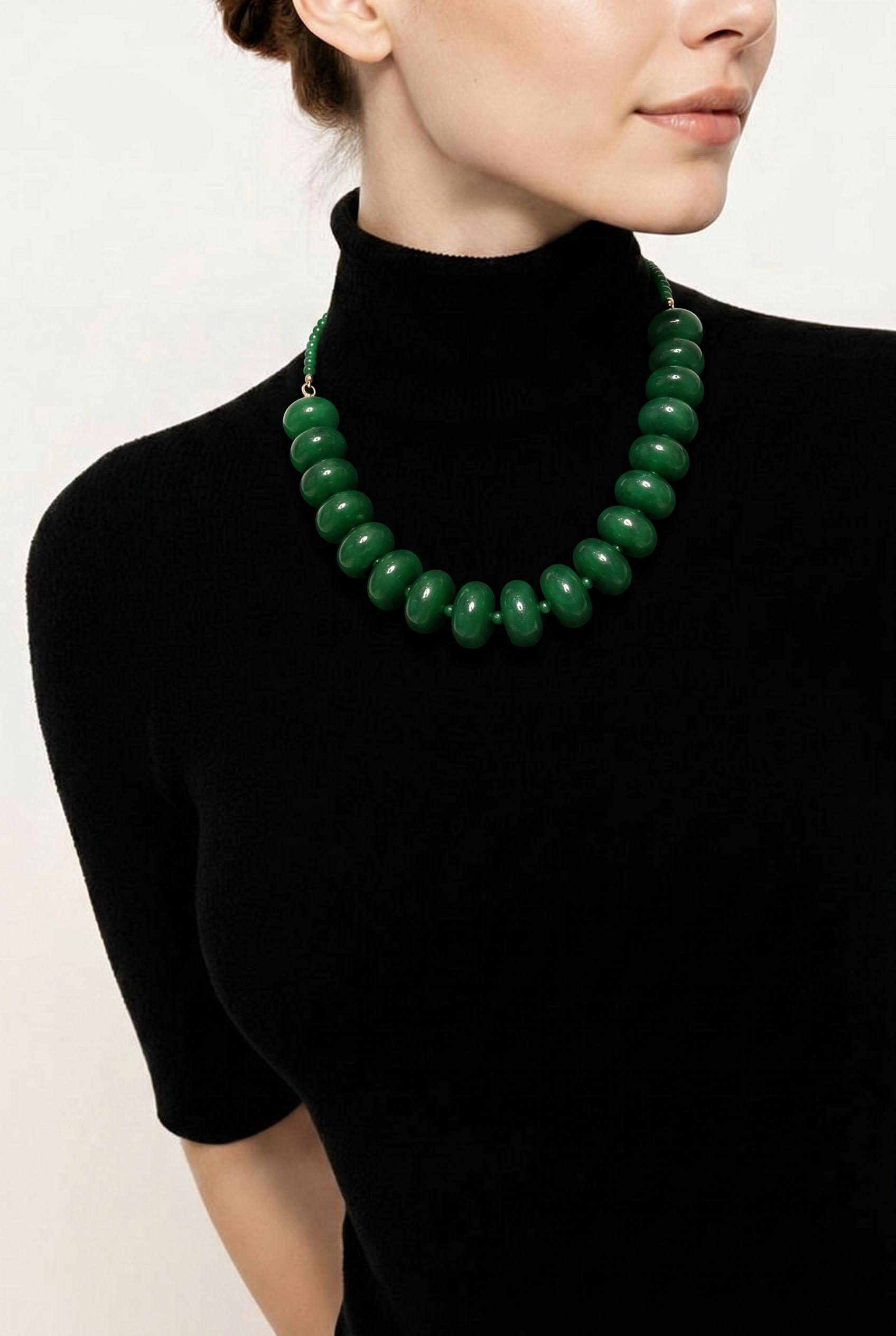 Chunky Donut Beaded Statement Necklace