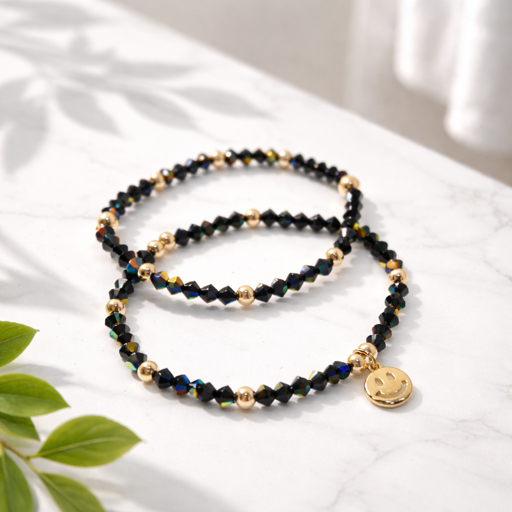 Midnight Smile Bracelet Stack