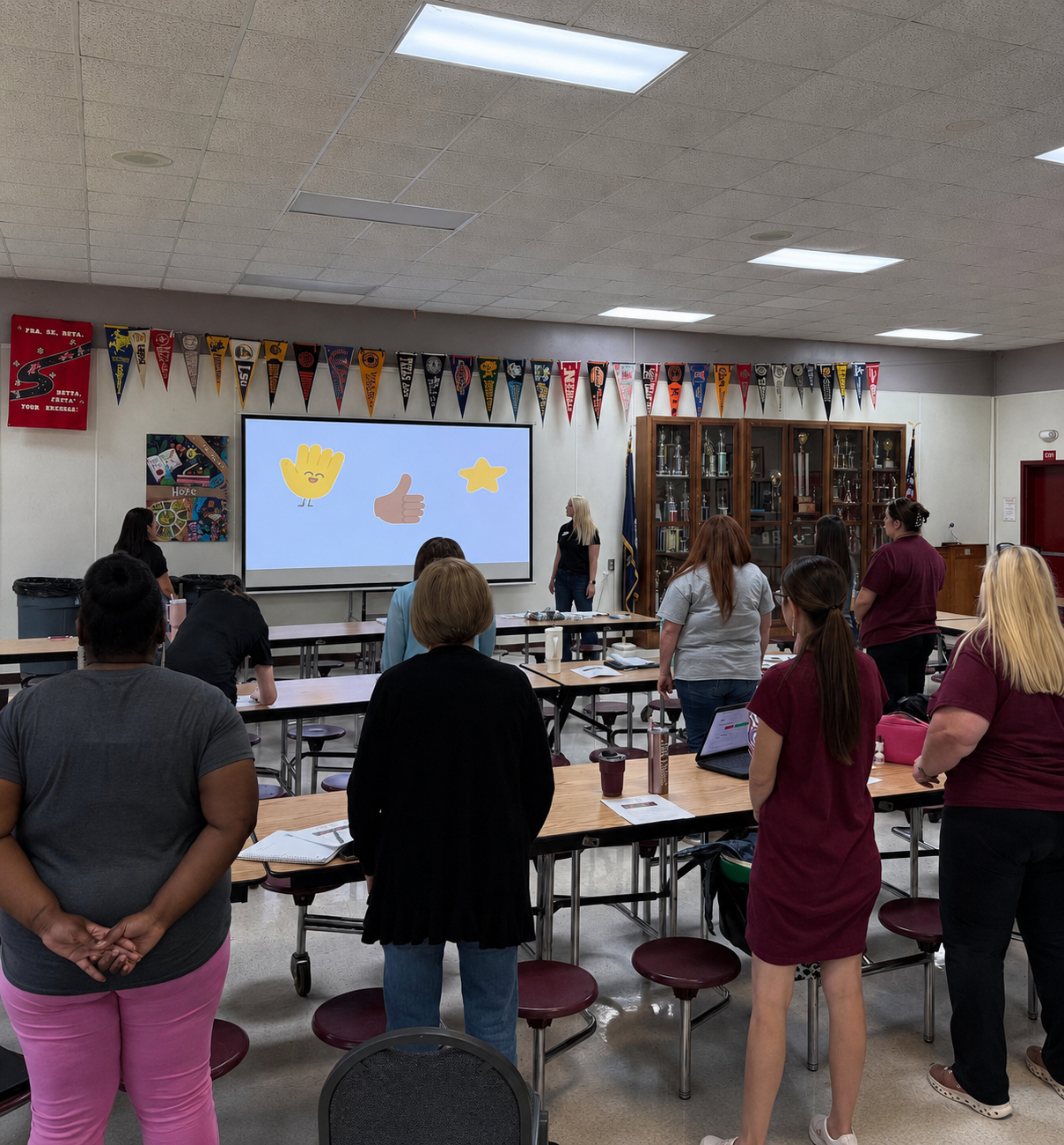 Katy Dyson presenting professional development to teachers in Louisiana.