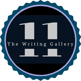 Logo for The Writing Gallery featuring the letter H and the number 11.