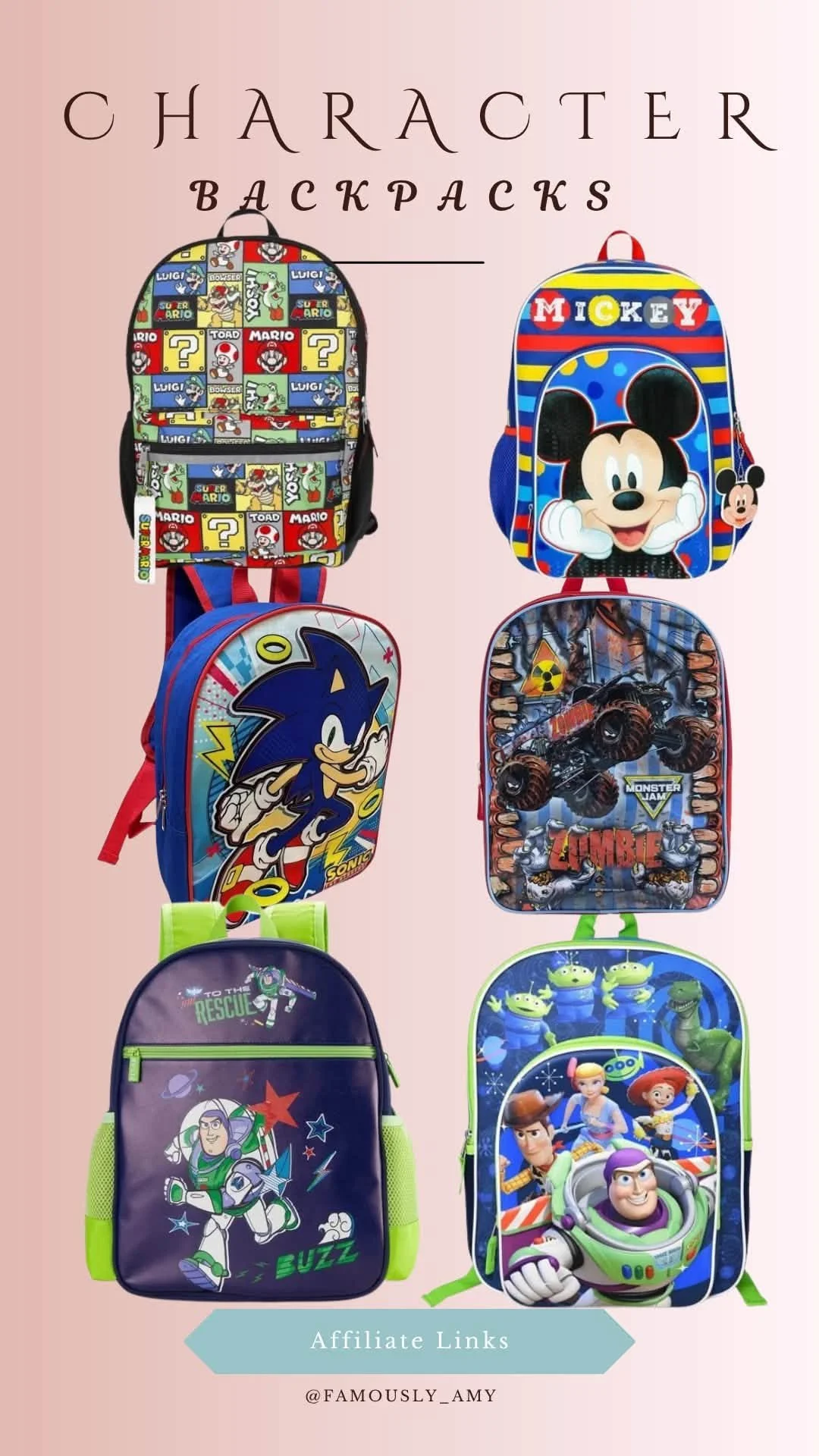 Back to school: Character Backpacks