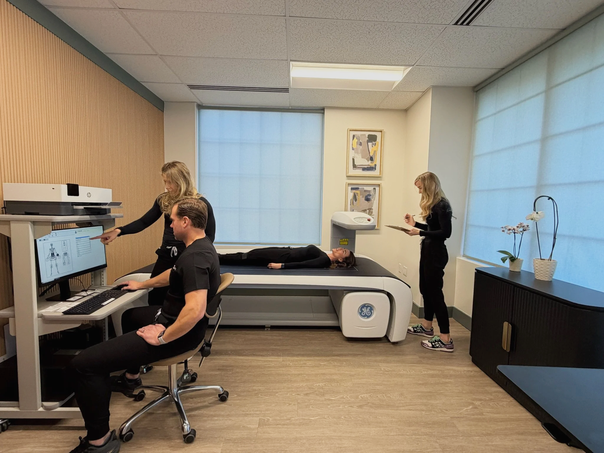 DEXA scan equipment being used for assessment