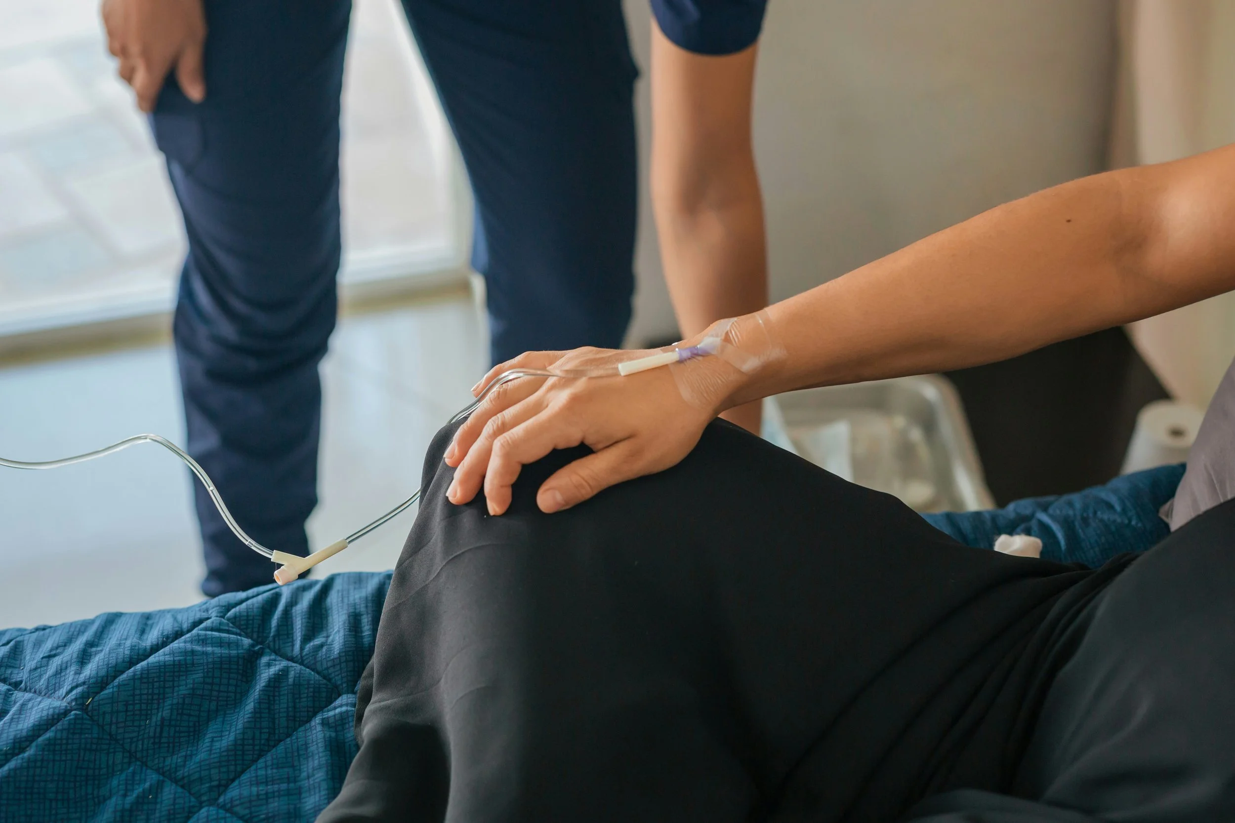 iv in persons wrist