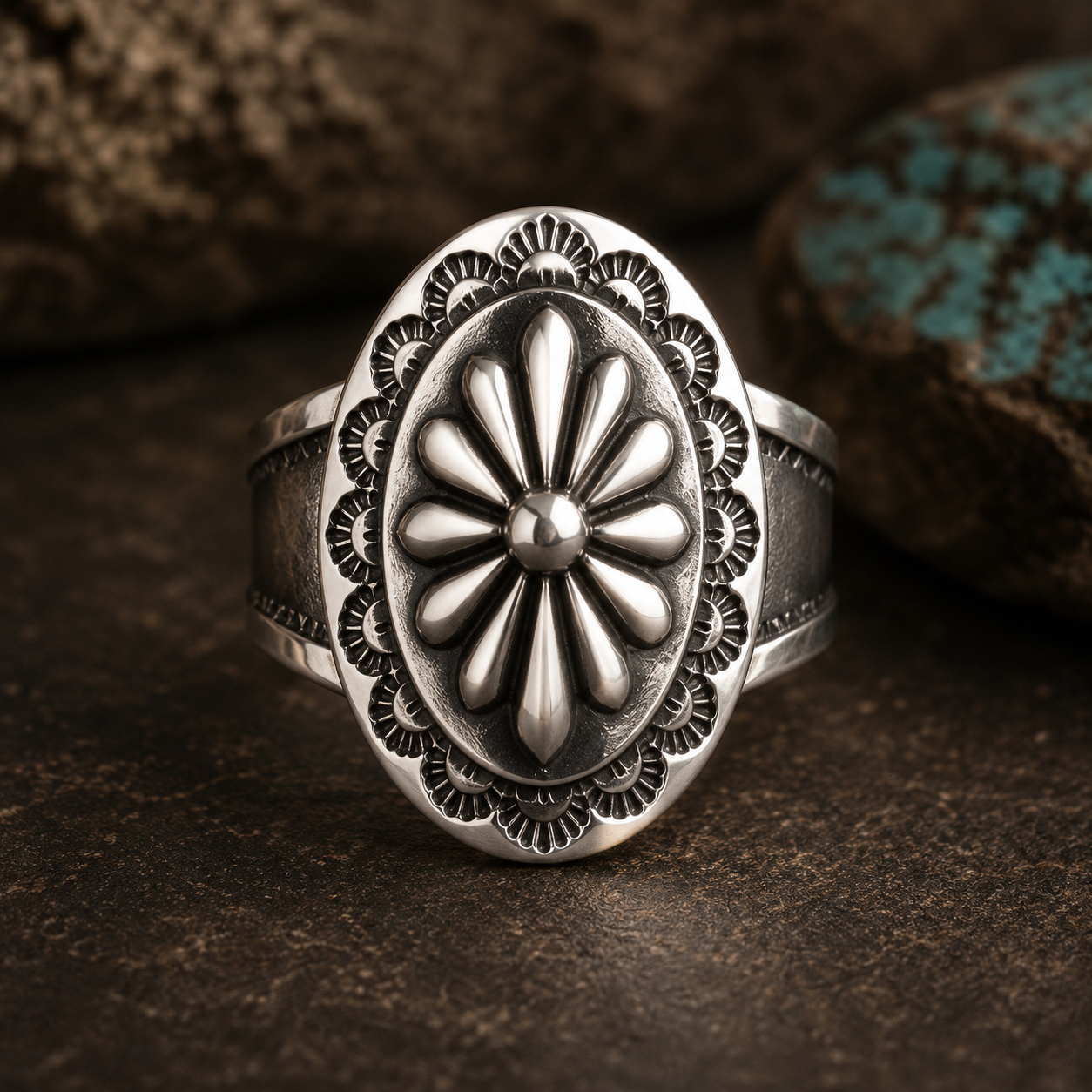 Desert Bloom Concho Ring