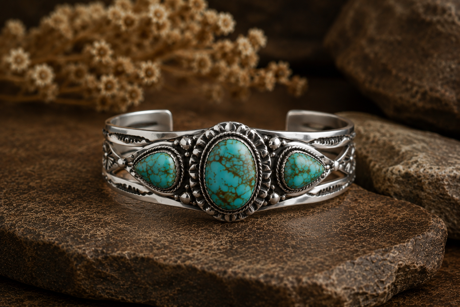 Three Sisters Turquoise Cuff