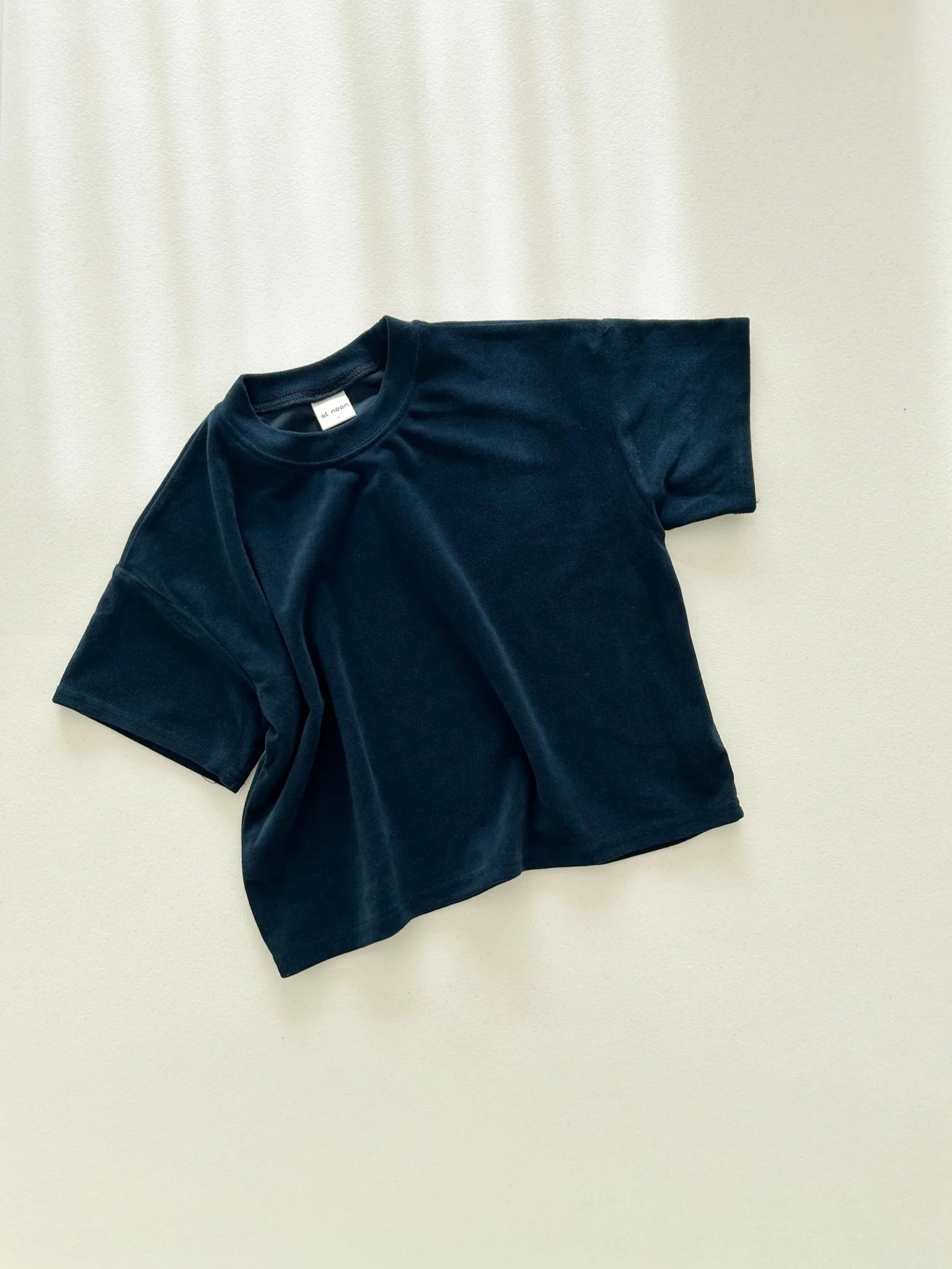 AT NOON - Toddler F25 Navy Short Sleeve Loose Fit Top