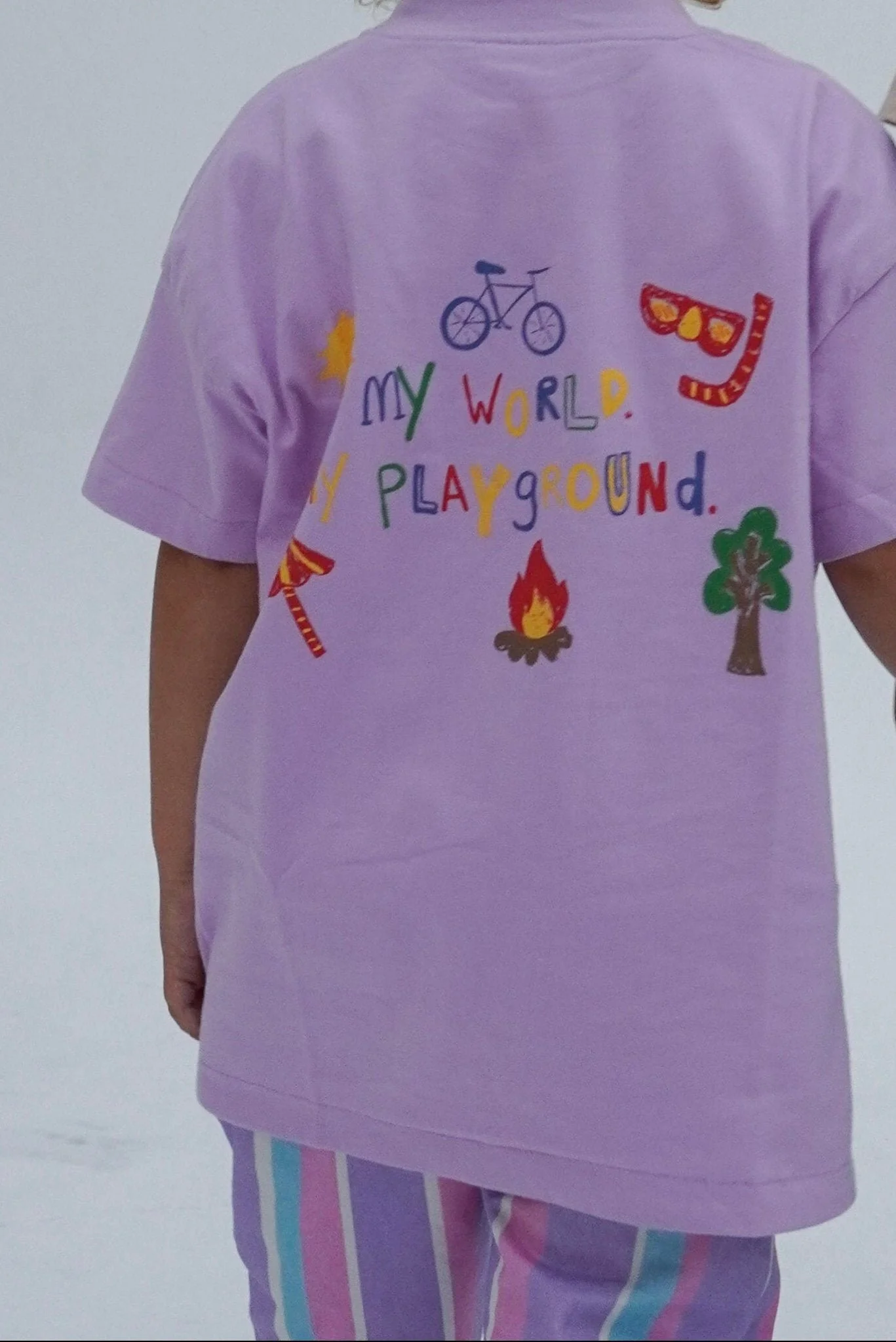 LOKAL FOLK - My World Reversible Tee Lilac Sugar