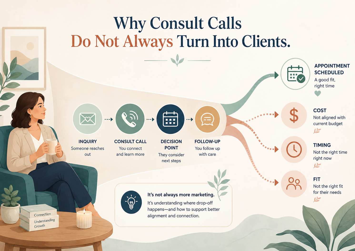 Why consult calls do not always turn into clients