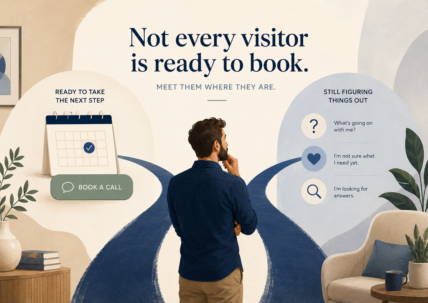 Not every website visitor is ready to book