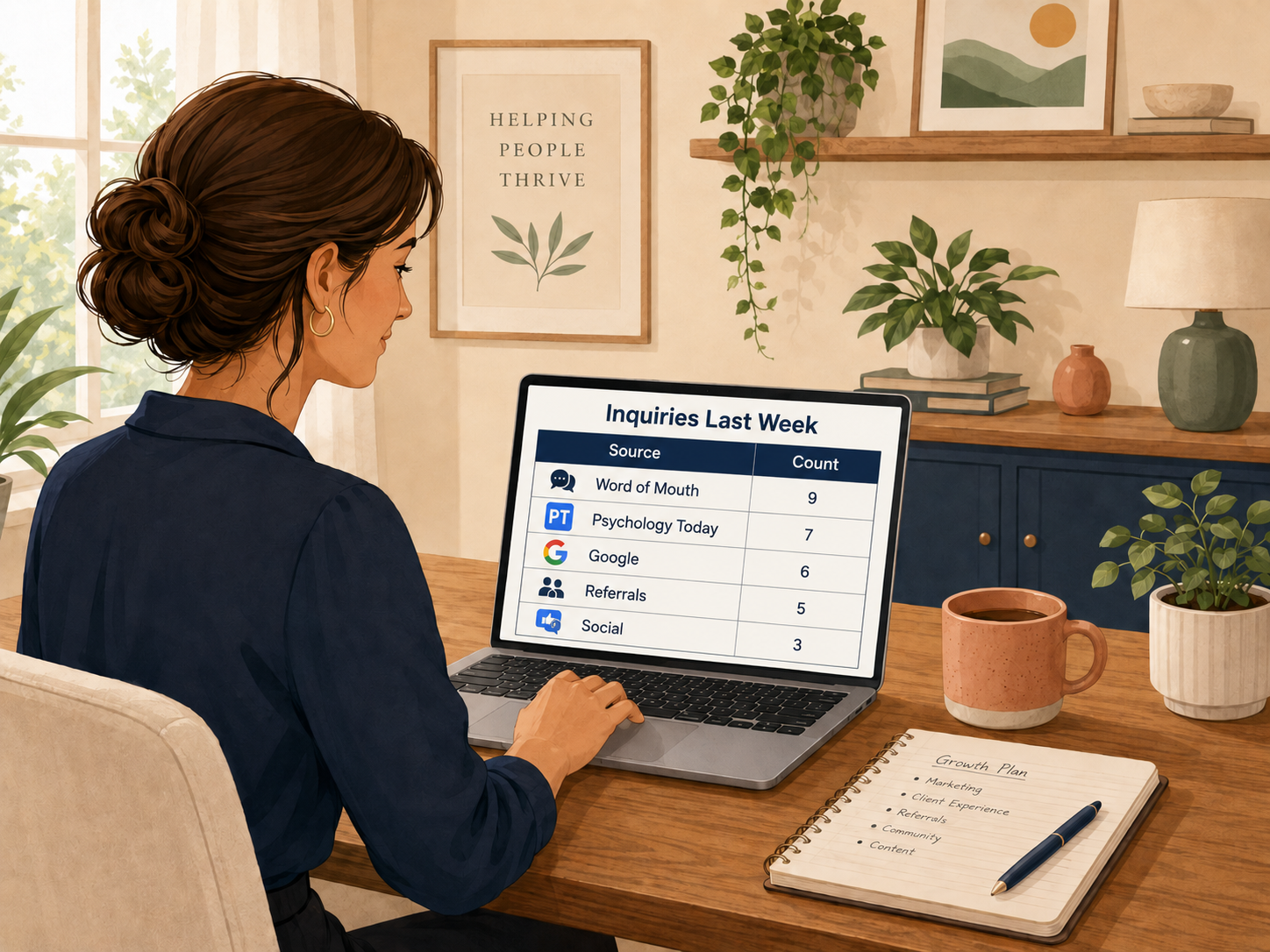 Do you know which marketing source leads to scheduled clients?
