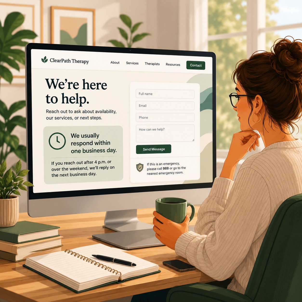 The small website sentence that builds trust with new client inquiries