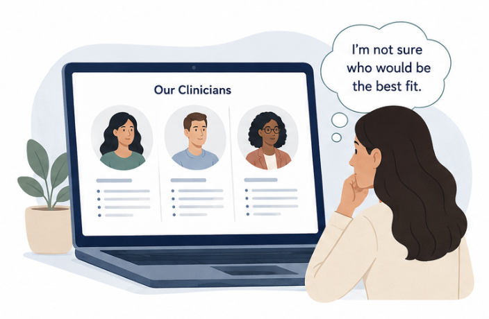 Do your clinician bios help clients choose?