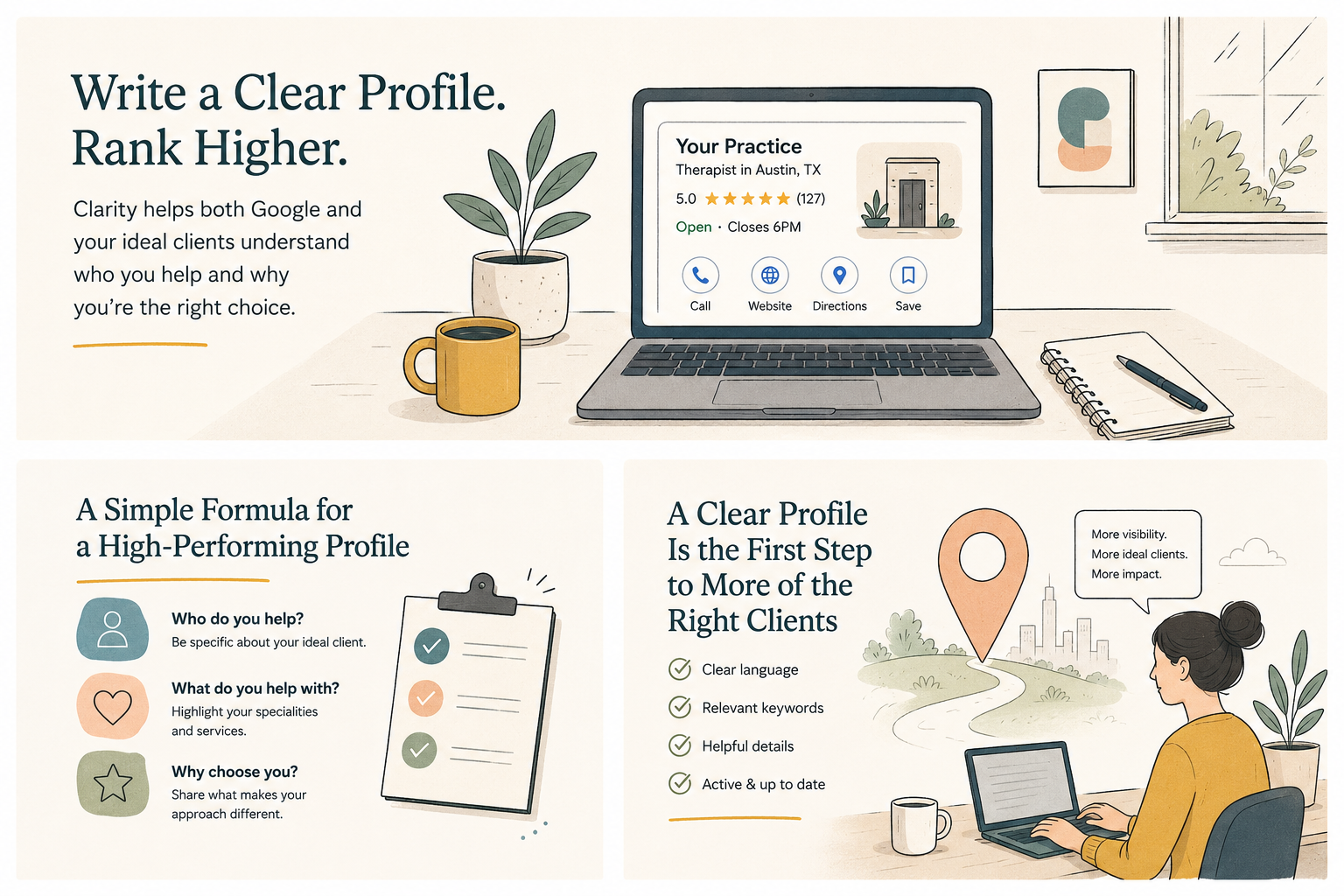 Google Business Profile for Therapists: What to Fix First