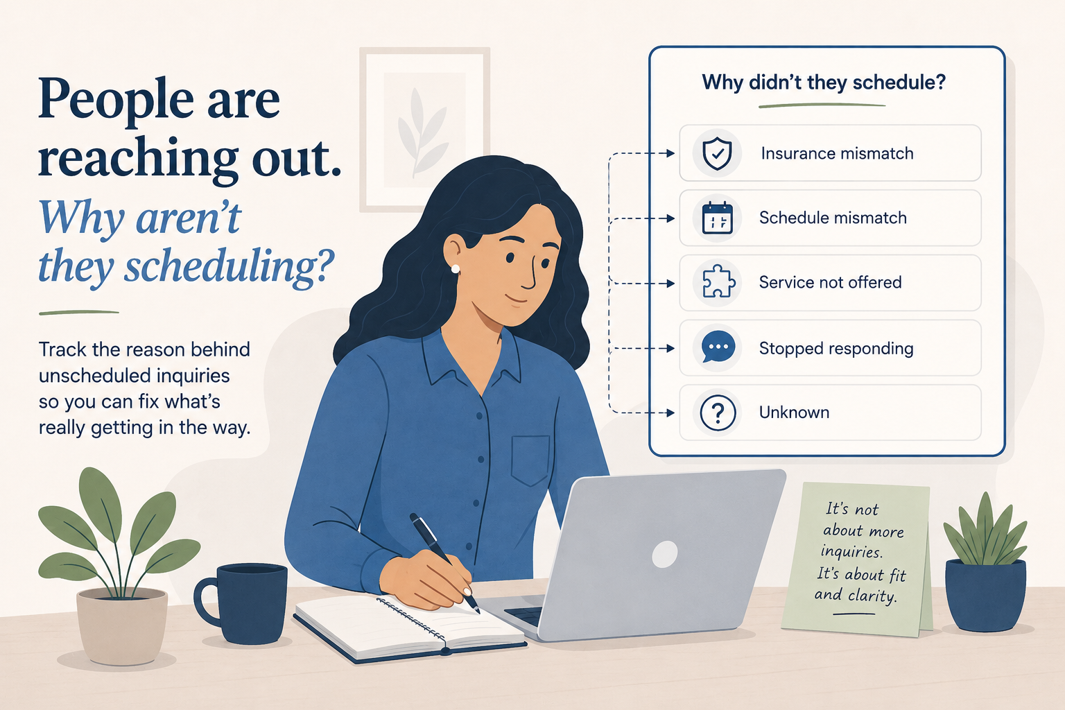 Why People Do Not Schedule After Reaching Out