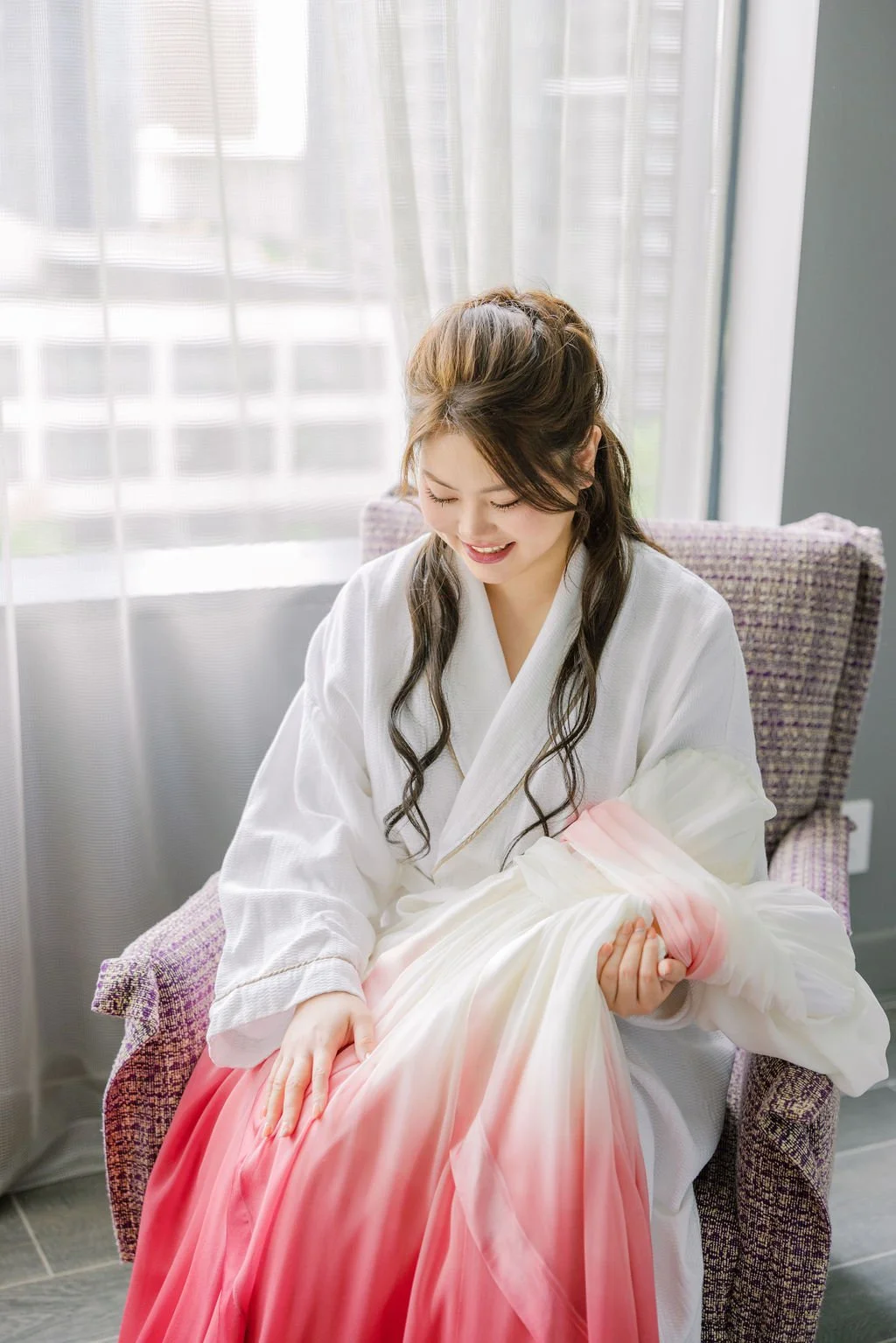 Bride getting ready W Bellevue Hotel — Bellevue Washington wedding planner Gordon Duo Weddings