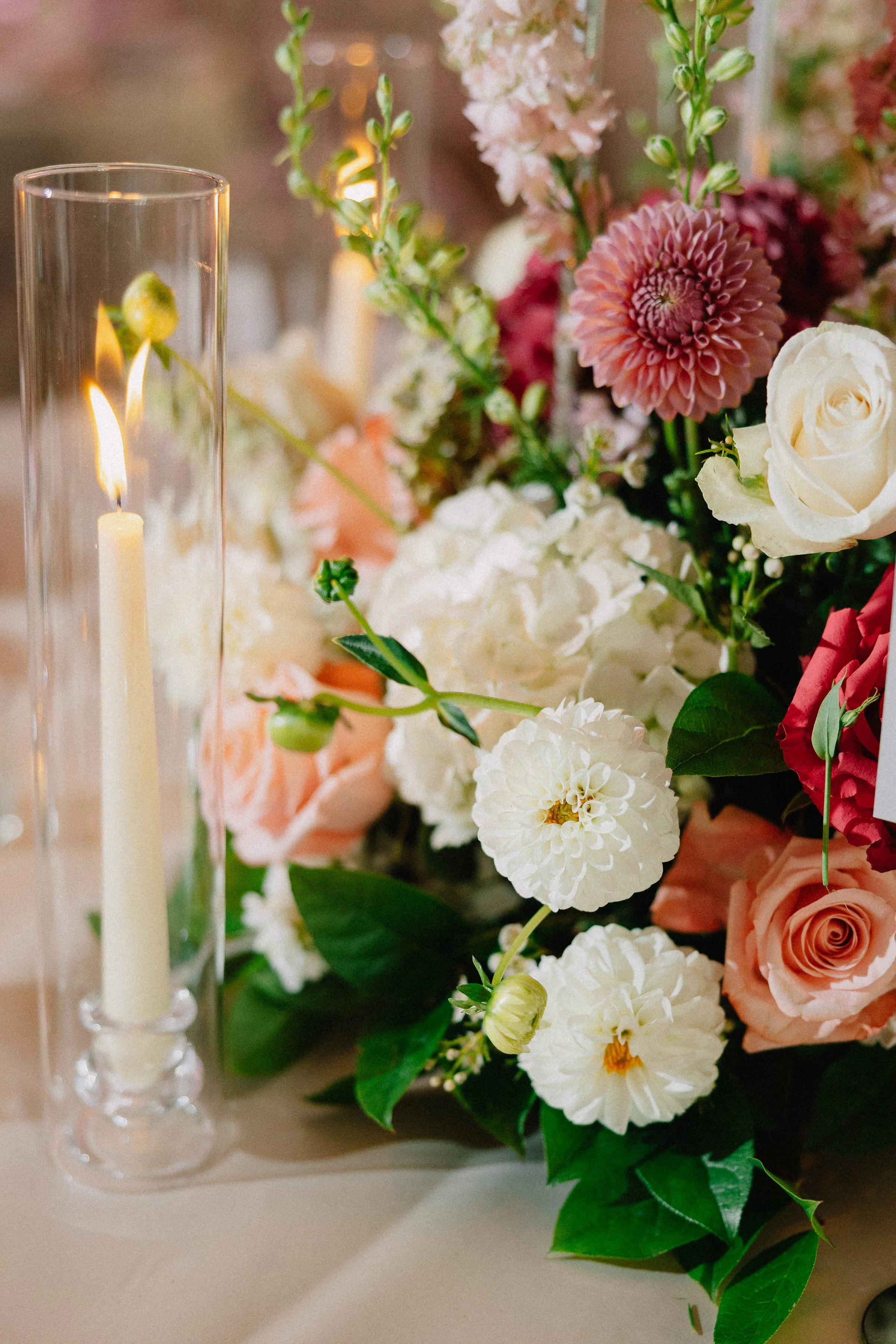Luxury floral centerpiece — Sangeet at Hyatt Regency Lake Washington, Seattle wedding planner