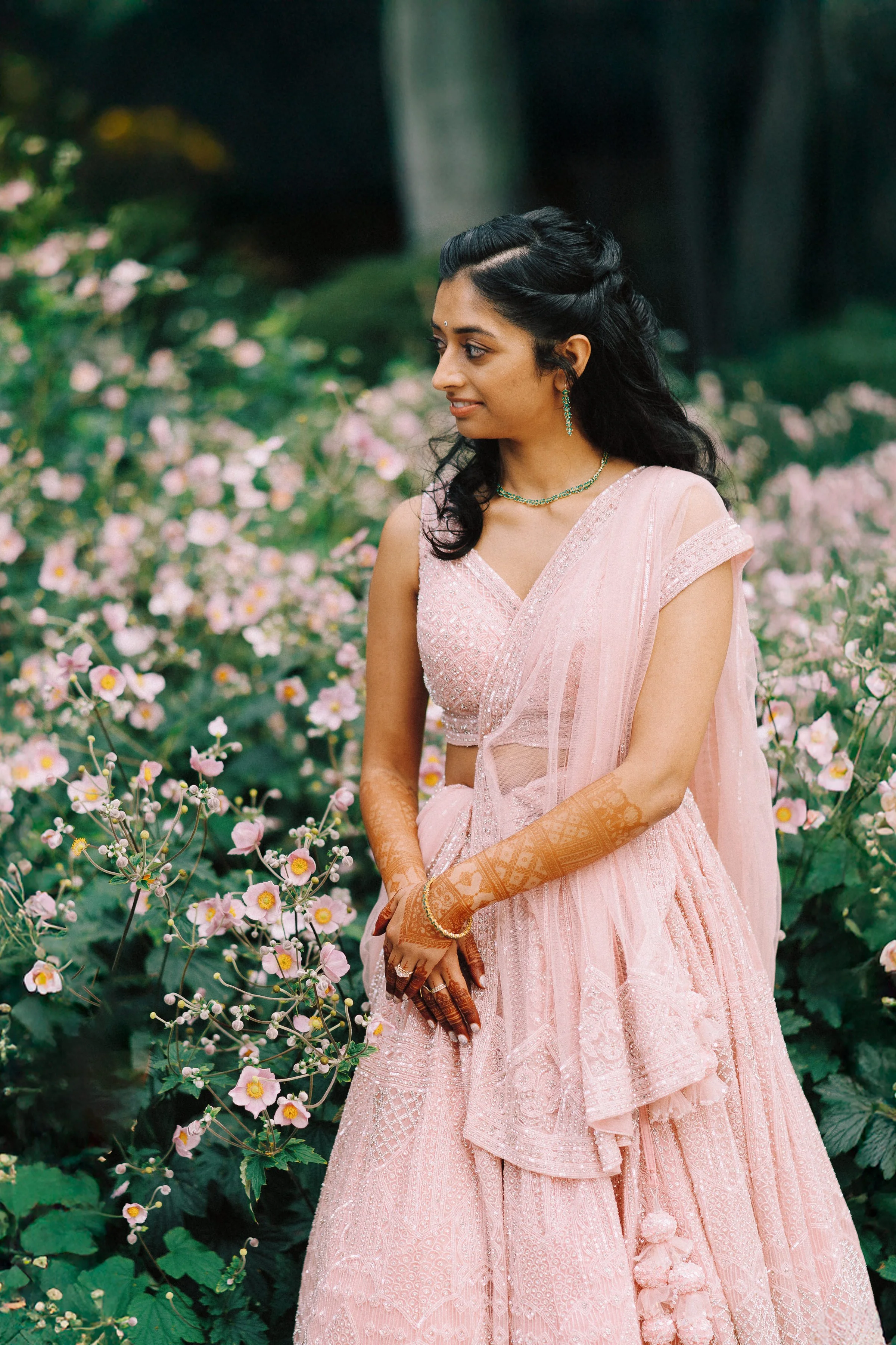 Bride in traditional lehenga — Sangeet Hyatt Regency Lake Washington, Seattle wedding planner Gordon Duo
