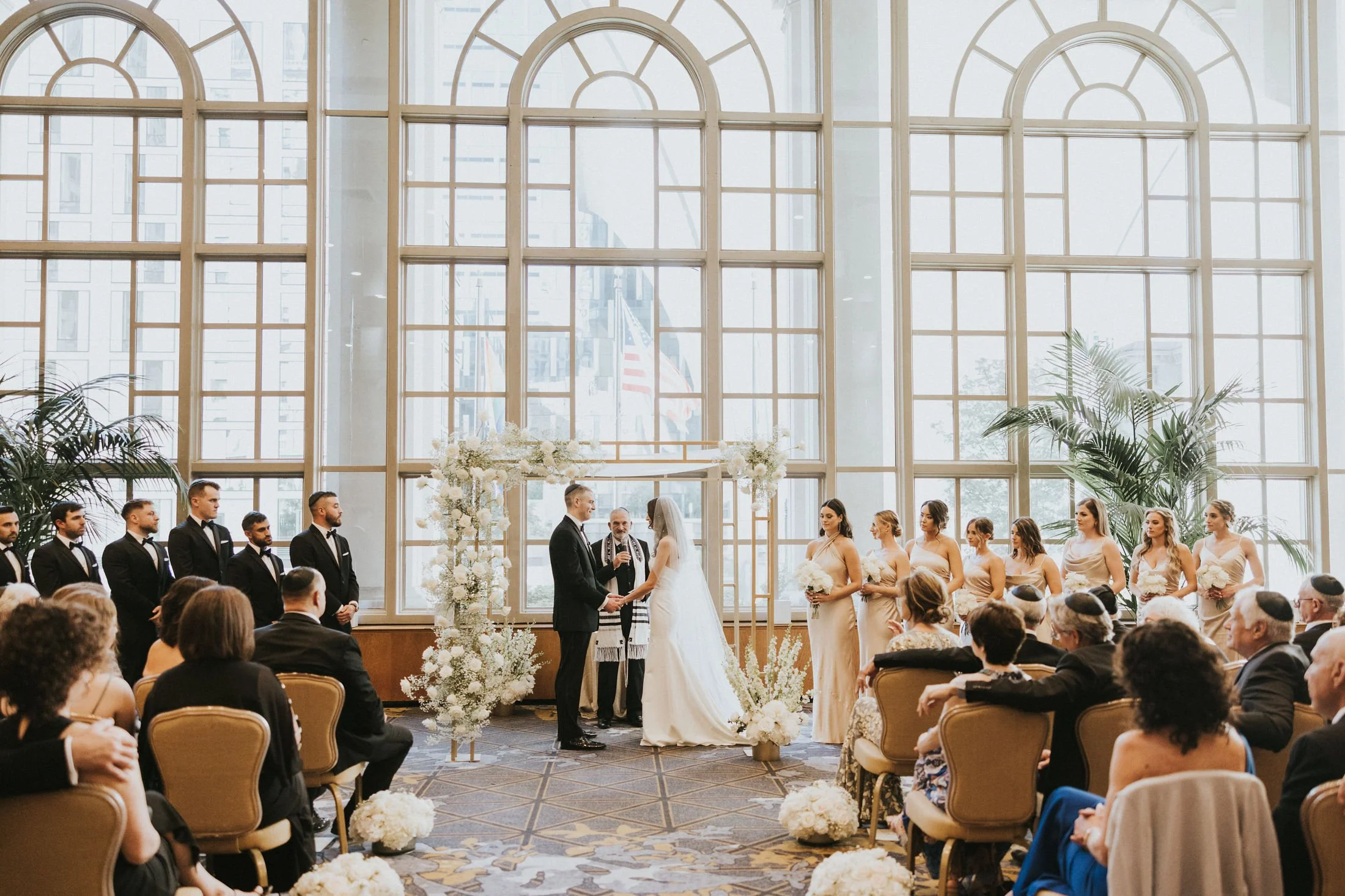 Wedding ceremony guests — Fairmont Olympic Hotel Seattle, Gordon Duo Weddings