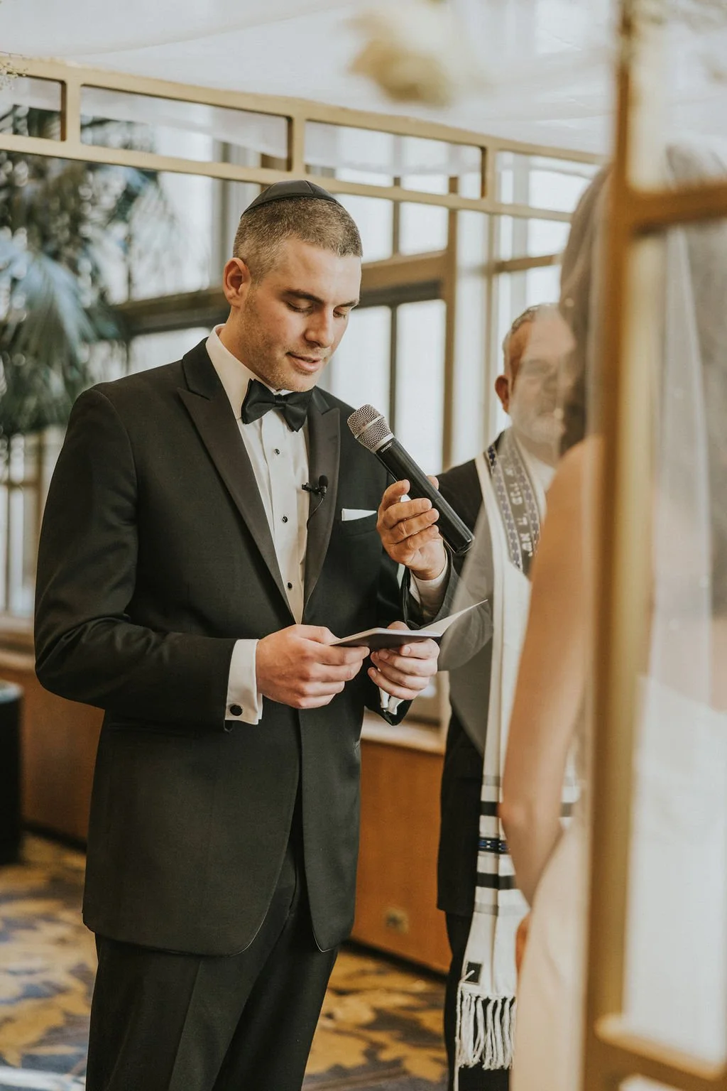 Groom at the altar — Fairmont Olympic Hotel wedding, Seattle Washington