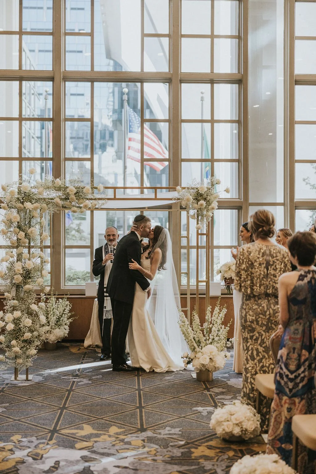 Wedding guests Fairmont Olympic Hotel Seattle — luxury wedding planning Gordon Duo