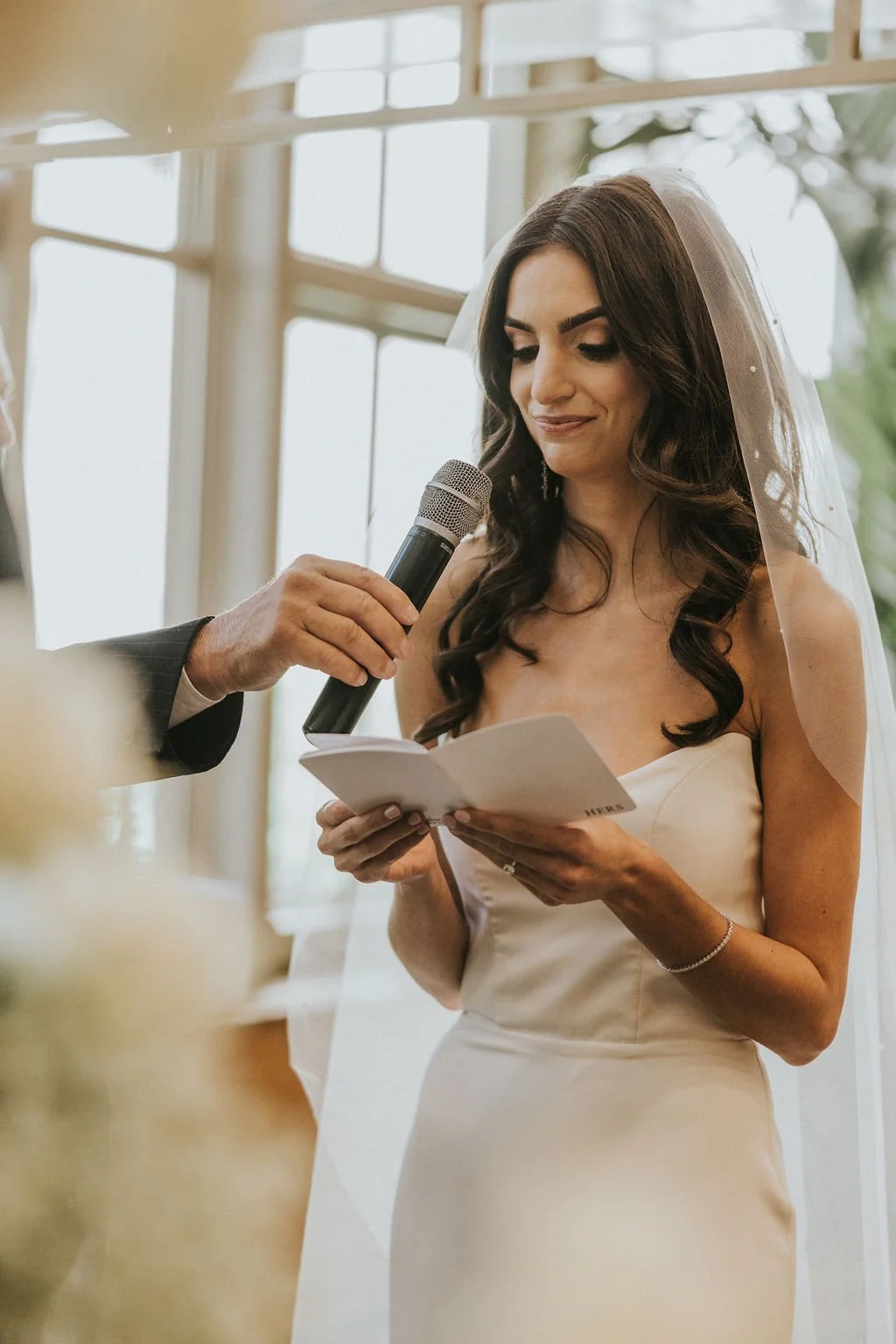 Bride reading vows — Fairmont Olympic Hotel Seattle, Gordon Duo Weddings