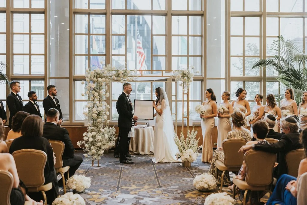 Elegant wedding ceremony Seattle — Fairmont Olympic Hotel, Gordon Duo Weddings