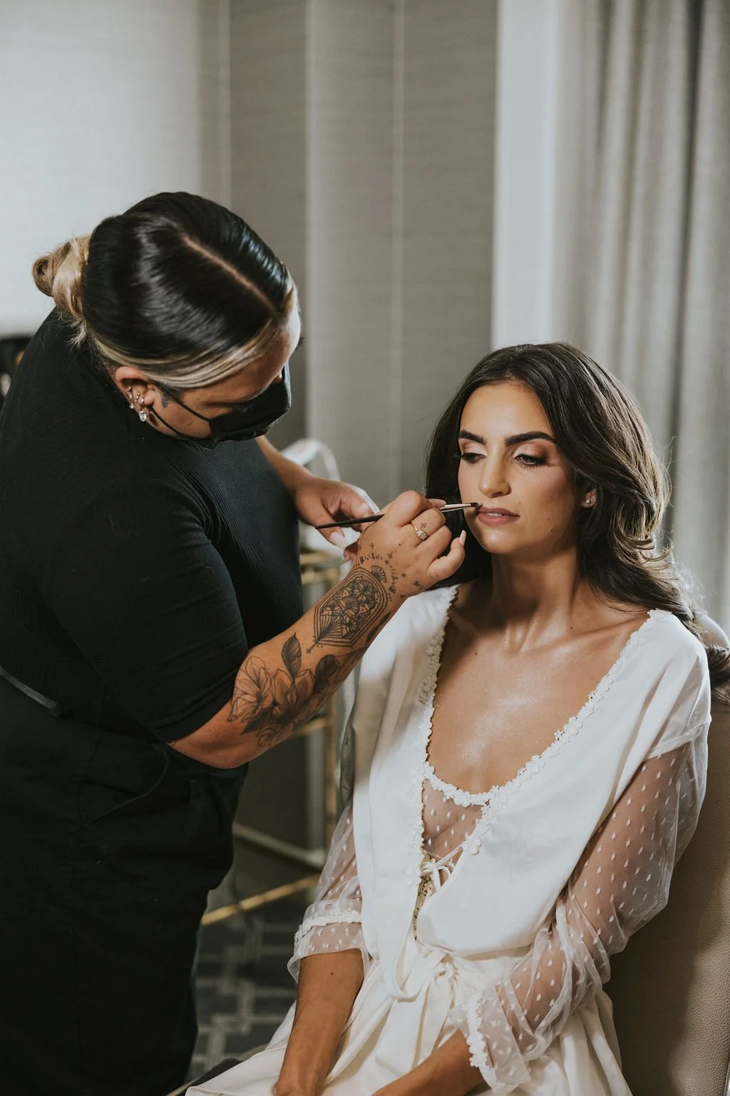Bride getting ready — Fairmont Olympic Hotel Seattle, Gordon Duo Weddings