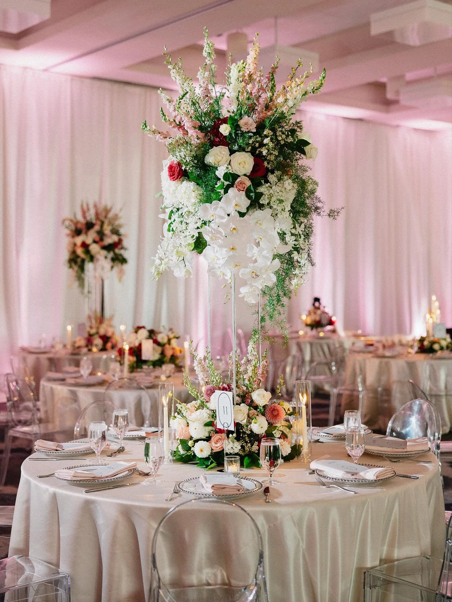 Stunning Sangeet for A + C! Loved being a part of this multi-day celebration! 

Planning: @gordonduoweddings 
Floral Design: @donaldoradovich 
Photographer: @thehannahhix 
Venue: @hyattregencylakewashington 
Lighting, Draping &amp; Dance Floor: @ligh