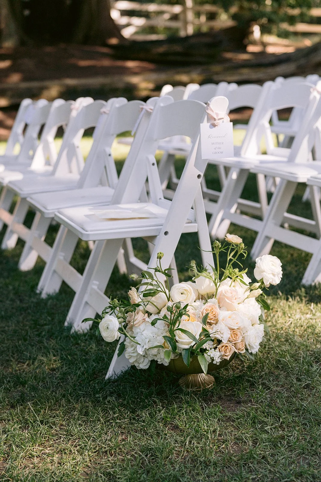 Wedding ceremony setup — Chateau Lill Woodinville WA, Seattle wedding planner Gordon Duo Weddings