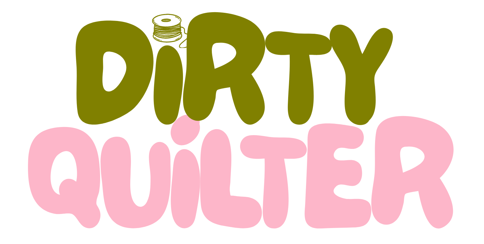 Colorful text reading 'Dirty Quieter' with a spool of thread above the word 'Dirty'.