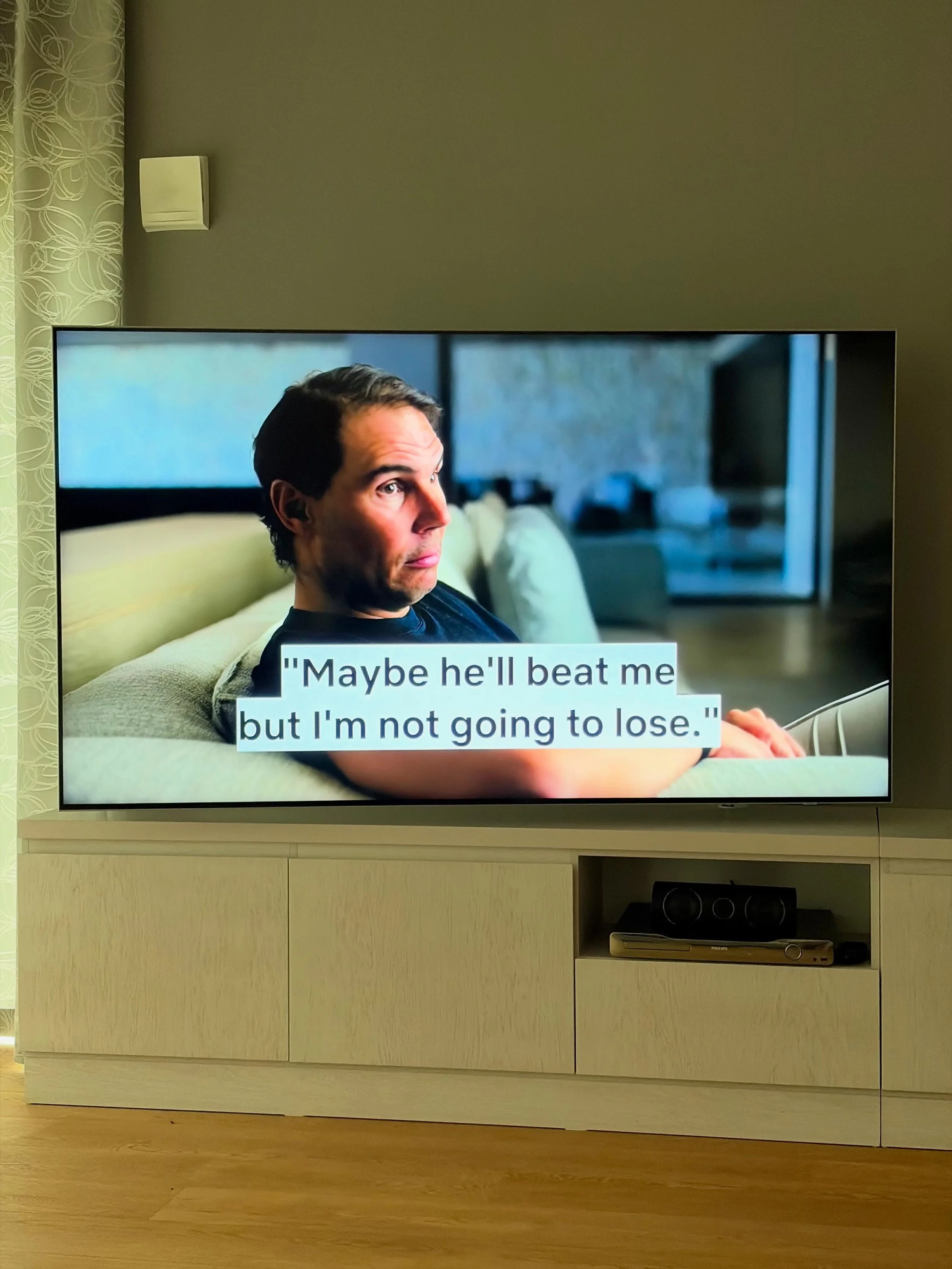 &ldquo;Maybe he&rsquo;ll beat me, but I&rsquo;m not going to lose. Mentally, I&rsquo;m going to be at 100% in every point.&rdquo;

That&rsquo;s what Rafa told his uncle and coach Toni at the 2008 Wimbledon final against Federer.

Toni built that mind