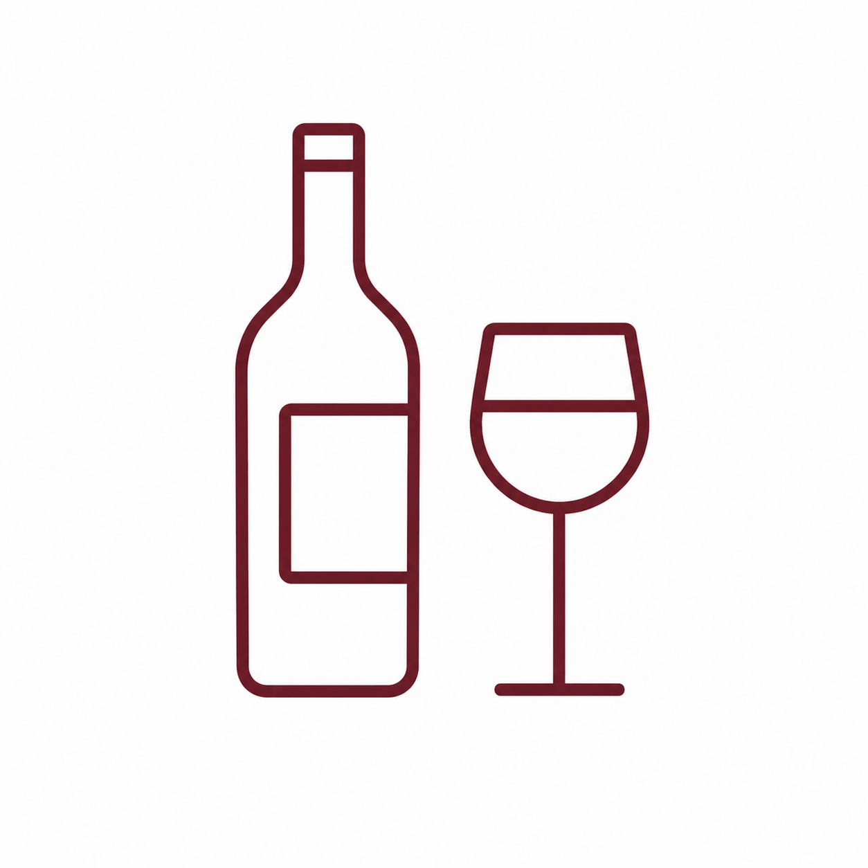 Imagine a wine bottle next to a glass for all of your wine club customers