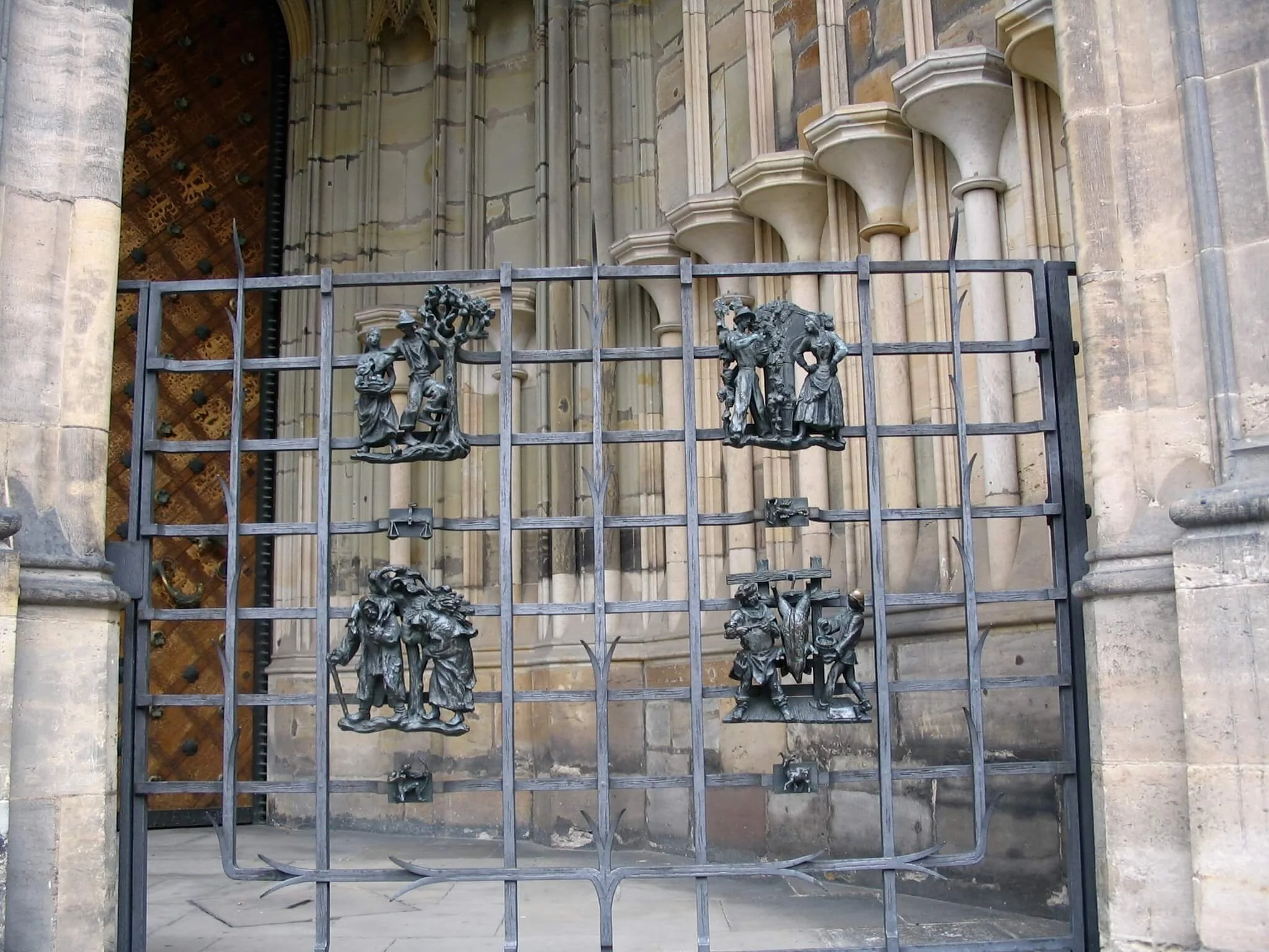 St Vitus Cathedral Gate showing days in the life of typical work