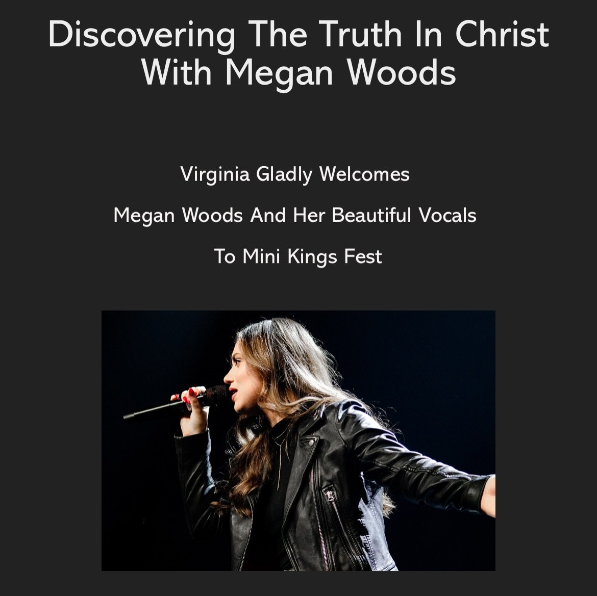 We covered @meganwoodsmusic at Mini Kings Fest last weekend! Read all about the show at wearevesselsmedia.com
Shot and reviewed by @cscphotography_ 
.
.
.
&bull;
#photography #concertphotography #meganwoods #christianmusic #jesuslovesyou