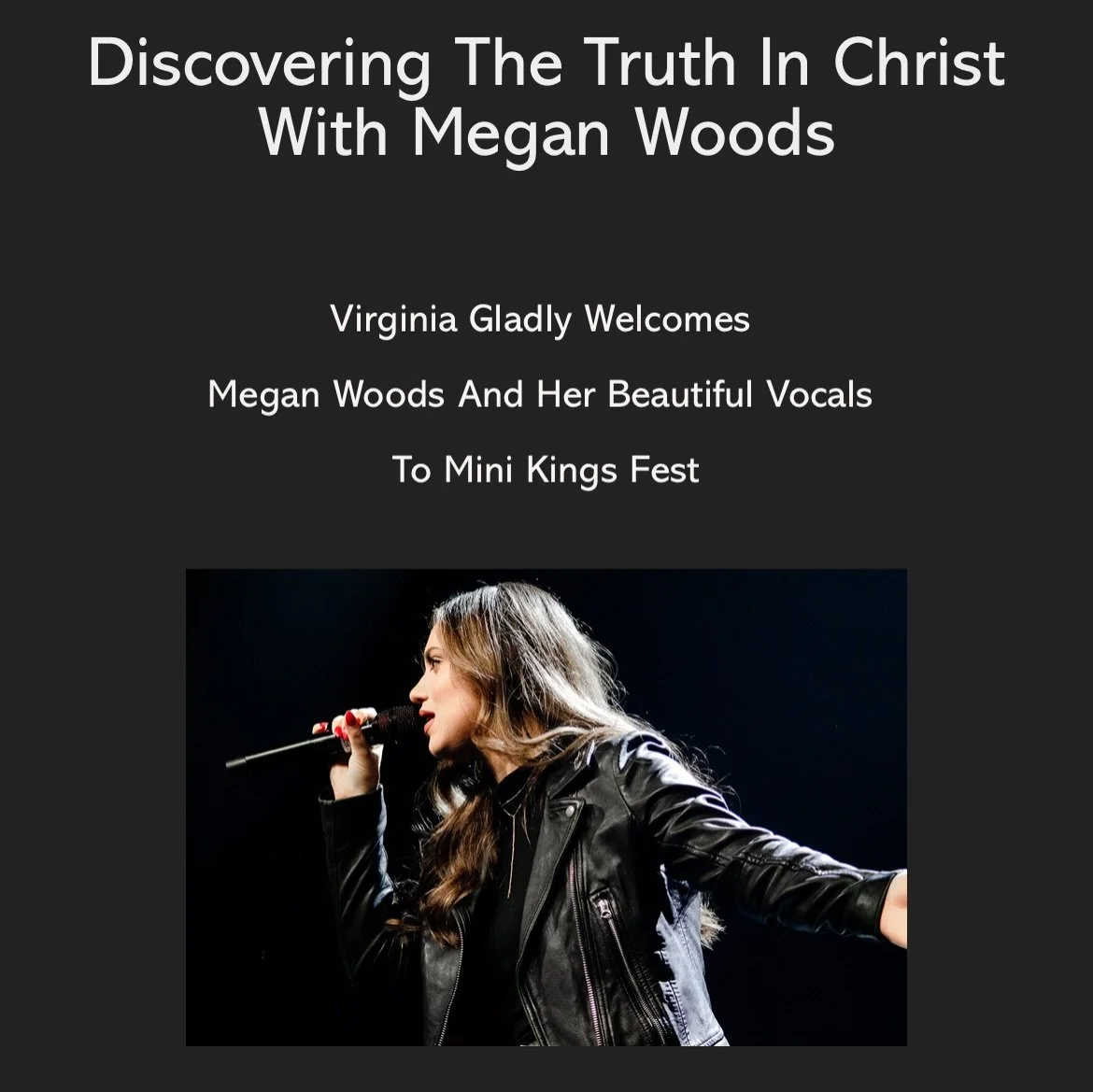 We covered @meganwoodsmusic at Mini Kings Fest last weekend! Read all about the show at wearevesselsmedia.com
Shot and reviewed by @cscphotography_ 
.
.
.
&bull;
#photography #concertphotography #meganwoods #christianmusic #jesuslovesyou