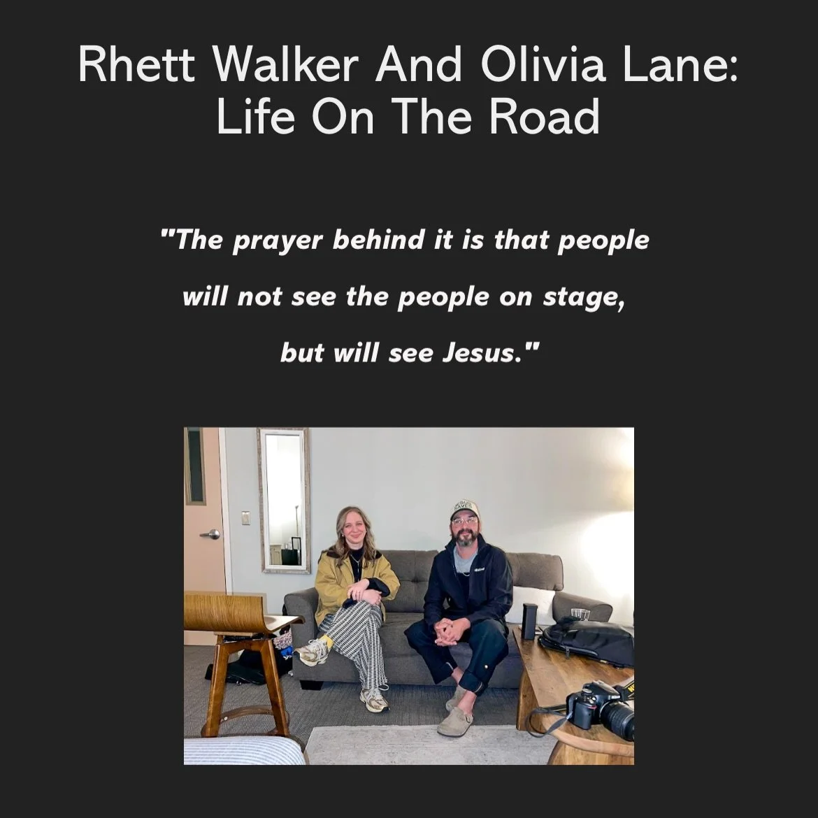 Last week, We Are Vessels Media sat with @rhettwalker and @olivialanemusic at @ignite.men in Lynchburg, VA and discussed their conference expectations, where God is in their lives, and experiences in the world of worship music. Read all about it at: 
