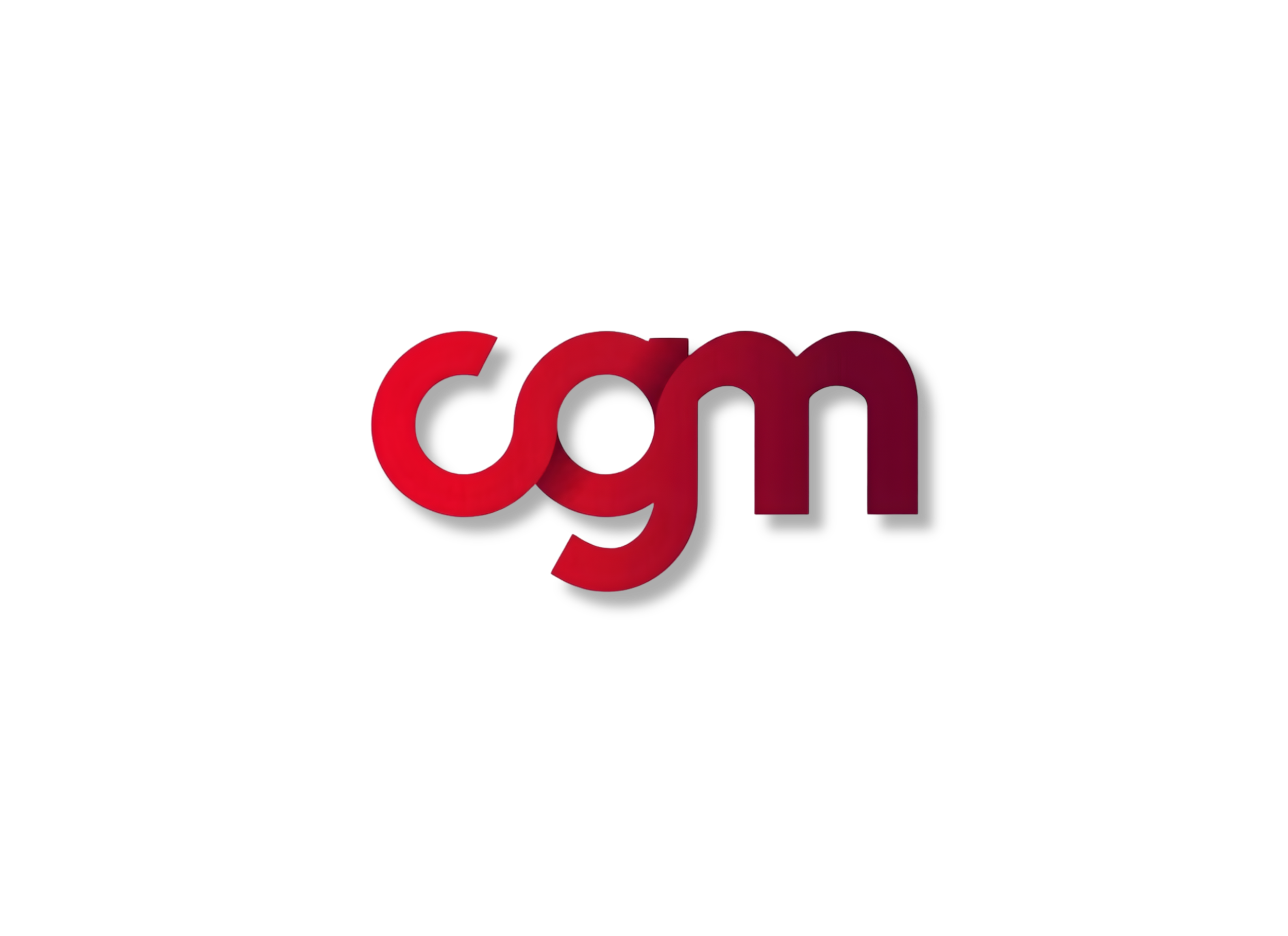 The acronym 'cgm' for Calesco Group Manufacturing written in bold red 3D letters on a black background.